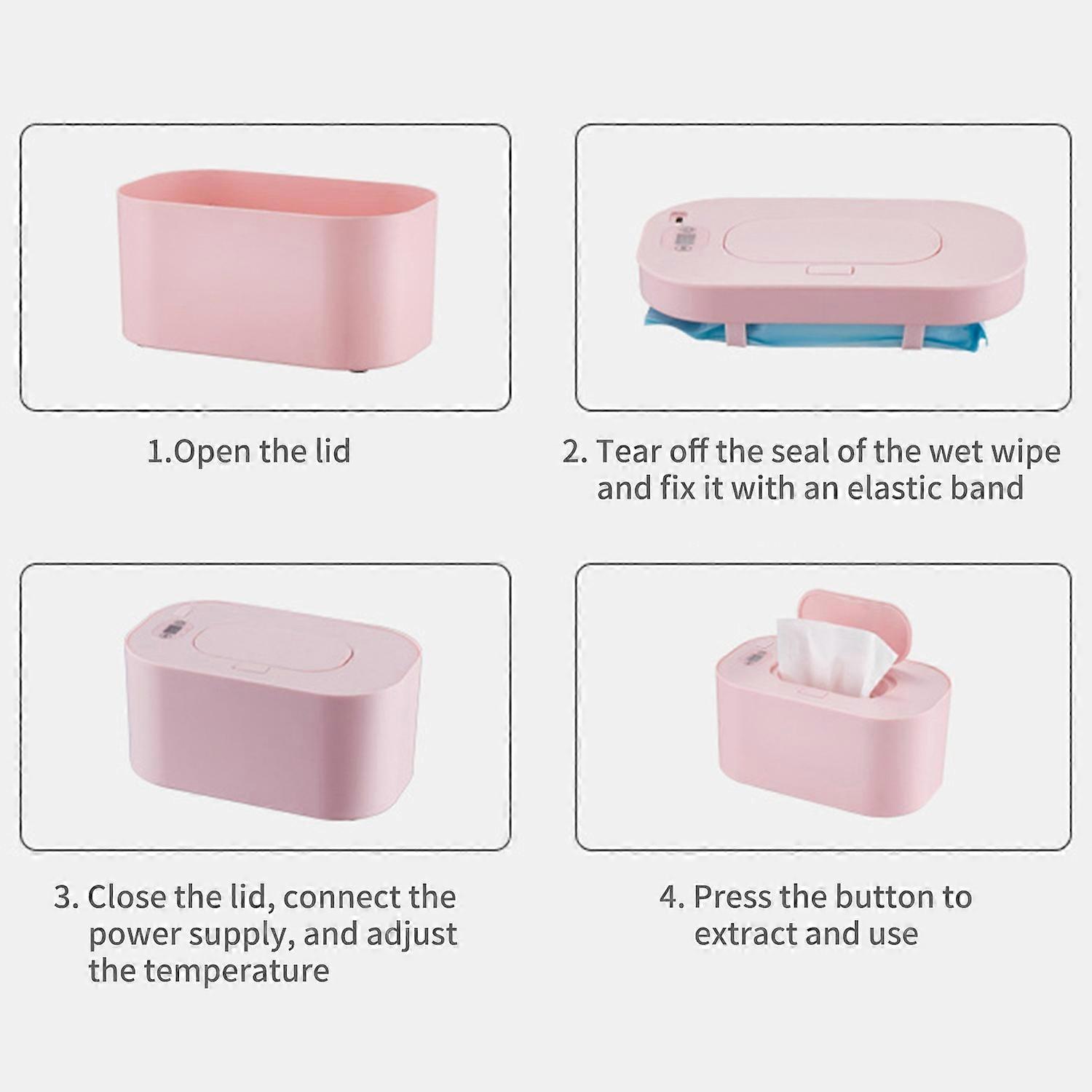 USB Baby Wet Wipe Warmer 3 Temperature Modes Diaper Wipe Warmer 10W Constant Temperature Large Capac