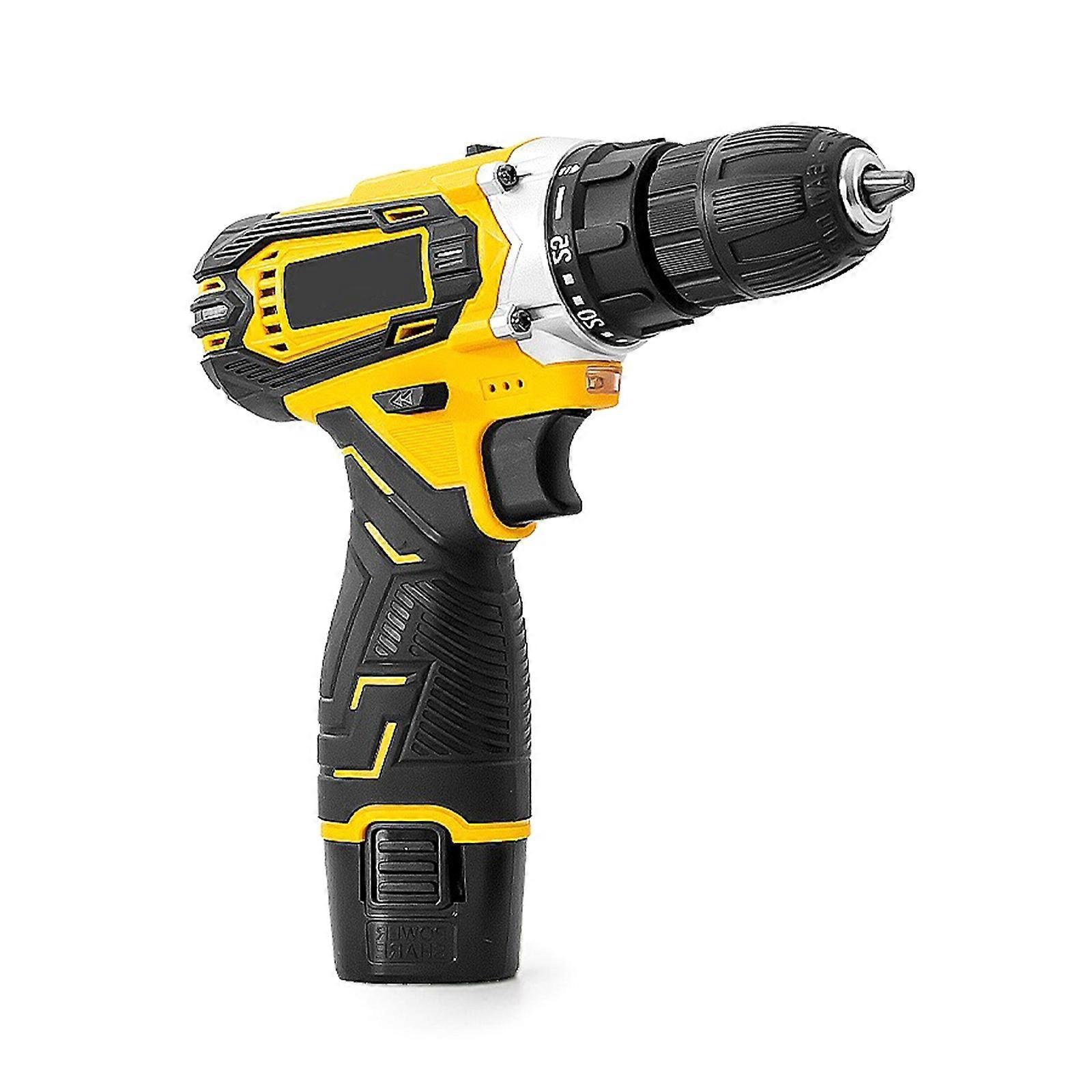 21V Lithium Battery Drill Kit 10mm Chucks 90 Minutes Runtime Batteries Included Impact Driver for Garden Woodworking Multicolor