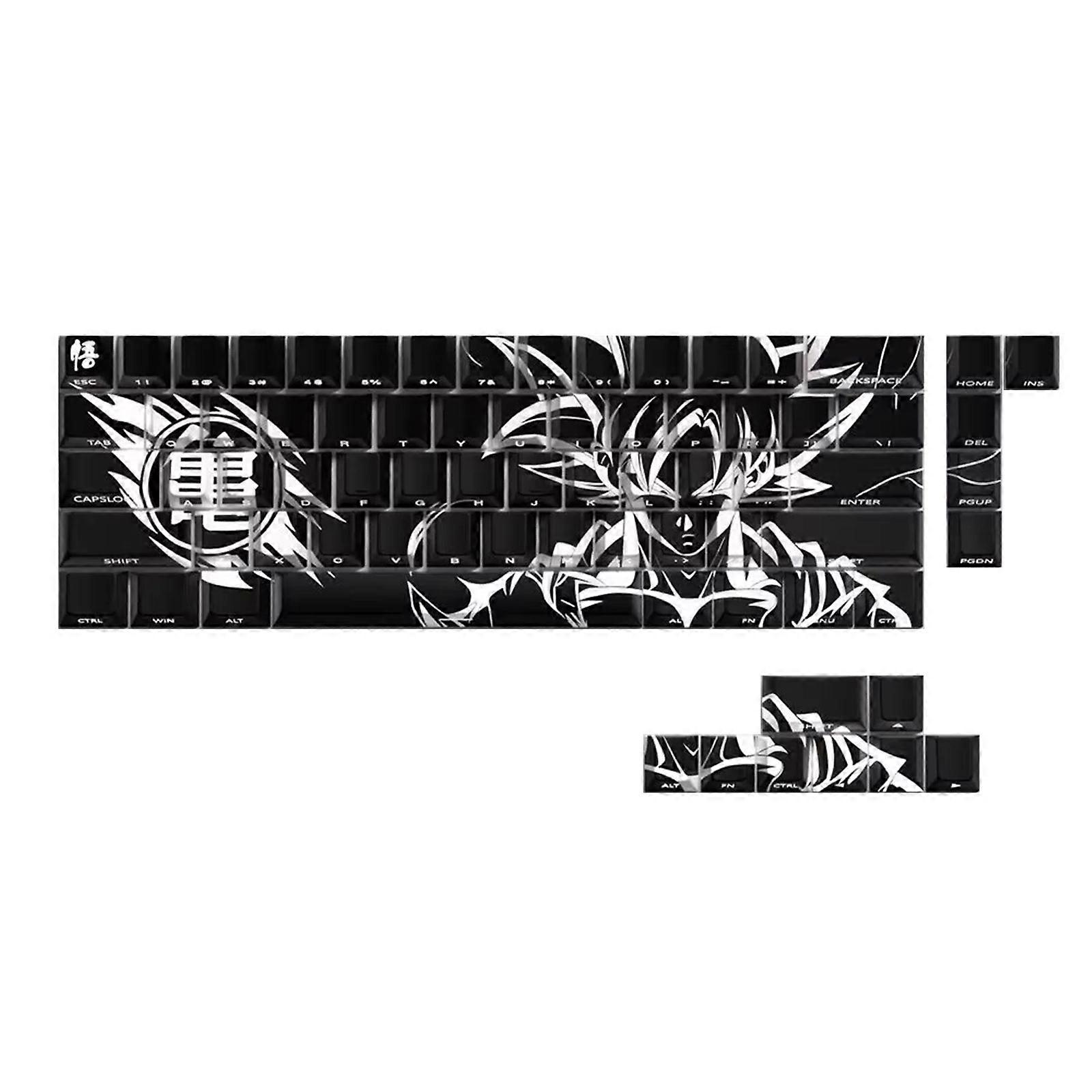 Side Print Backlit Keycap 74Pcs Original Profile Anime for 60 61 65 67 68 Mechanical Keyboards Multicolor