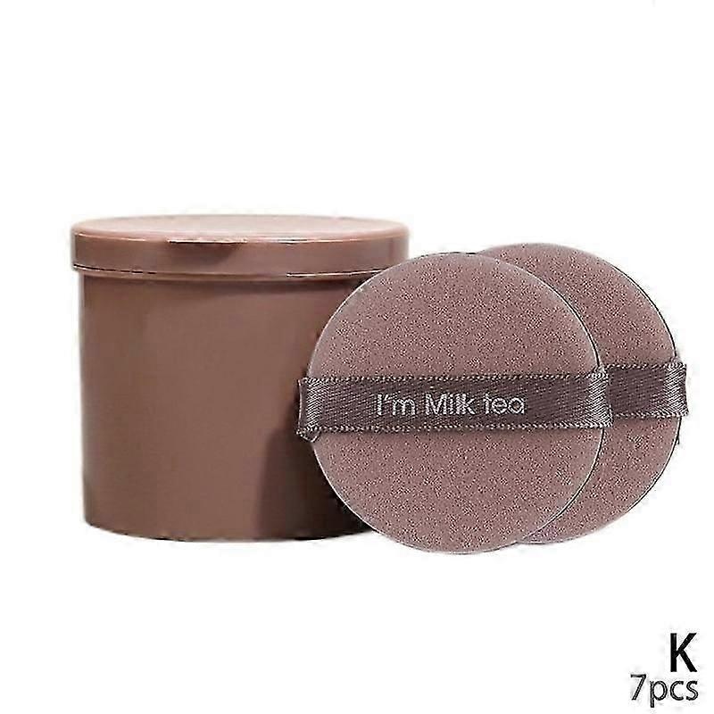 Hydrophilic Non-Latex Makeup Sponge 7-Piece Set for Flawless Liquid Foundation Application with Round and Teardrop Shapes