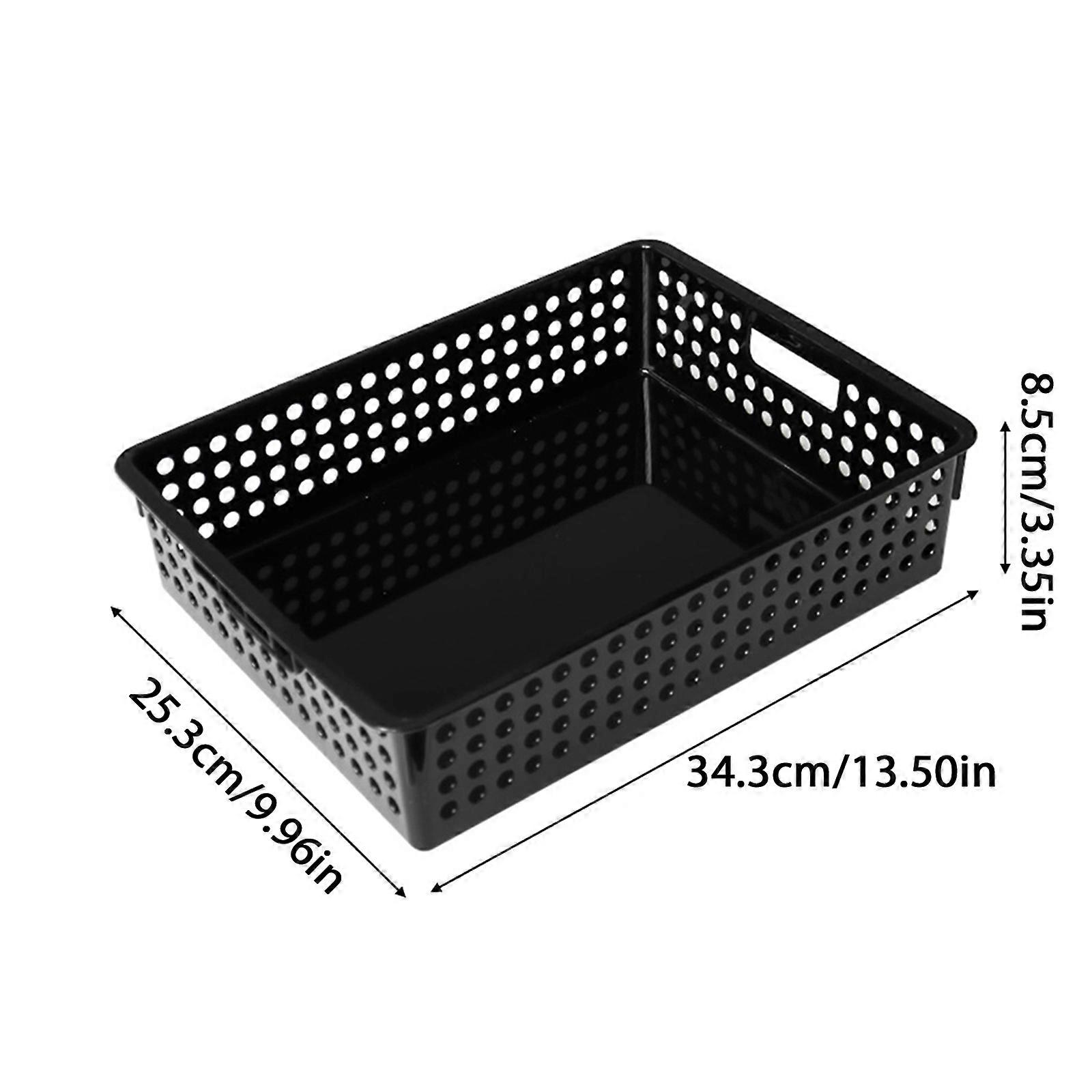 Plastic Storage Basket File Tray Tabletop A4 Document Magazine Organizer Office  white