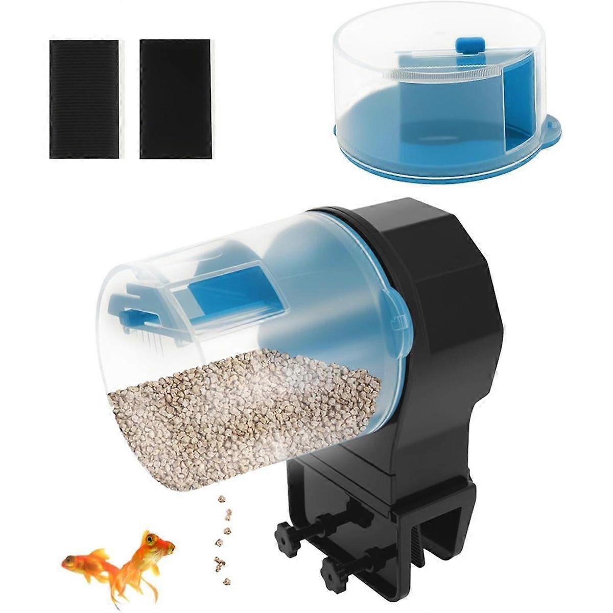 Automatic Fish Feeder for Aquarium 100/200ml Adjustable Food Dispenser with Auto Timer Intelligent
