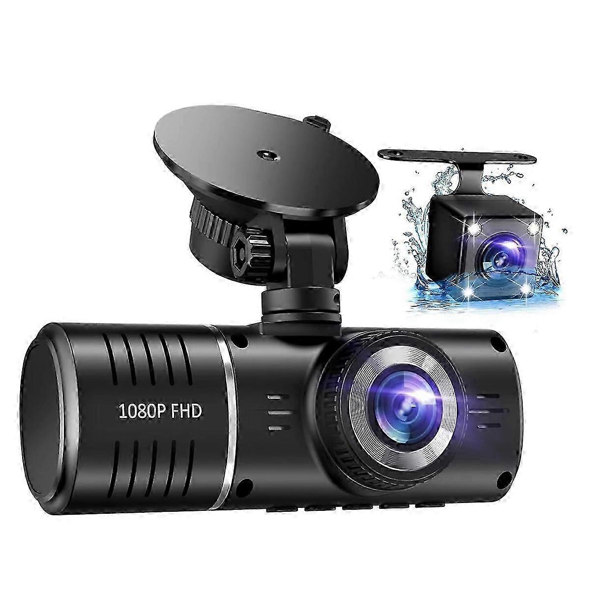 Car Dash Cam,3 Channel Dash Cam,1080P Dash Cam Front and Inside