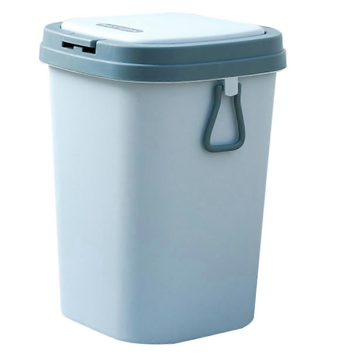Style Trash Can with Lid Small Press Garbage Bin for Bathroom Kitchen Office Bedroom