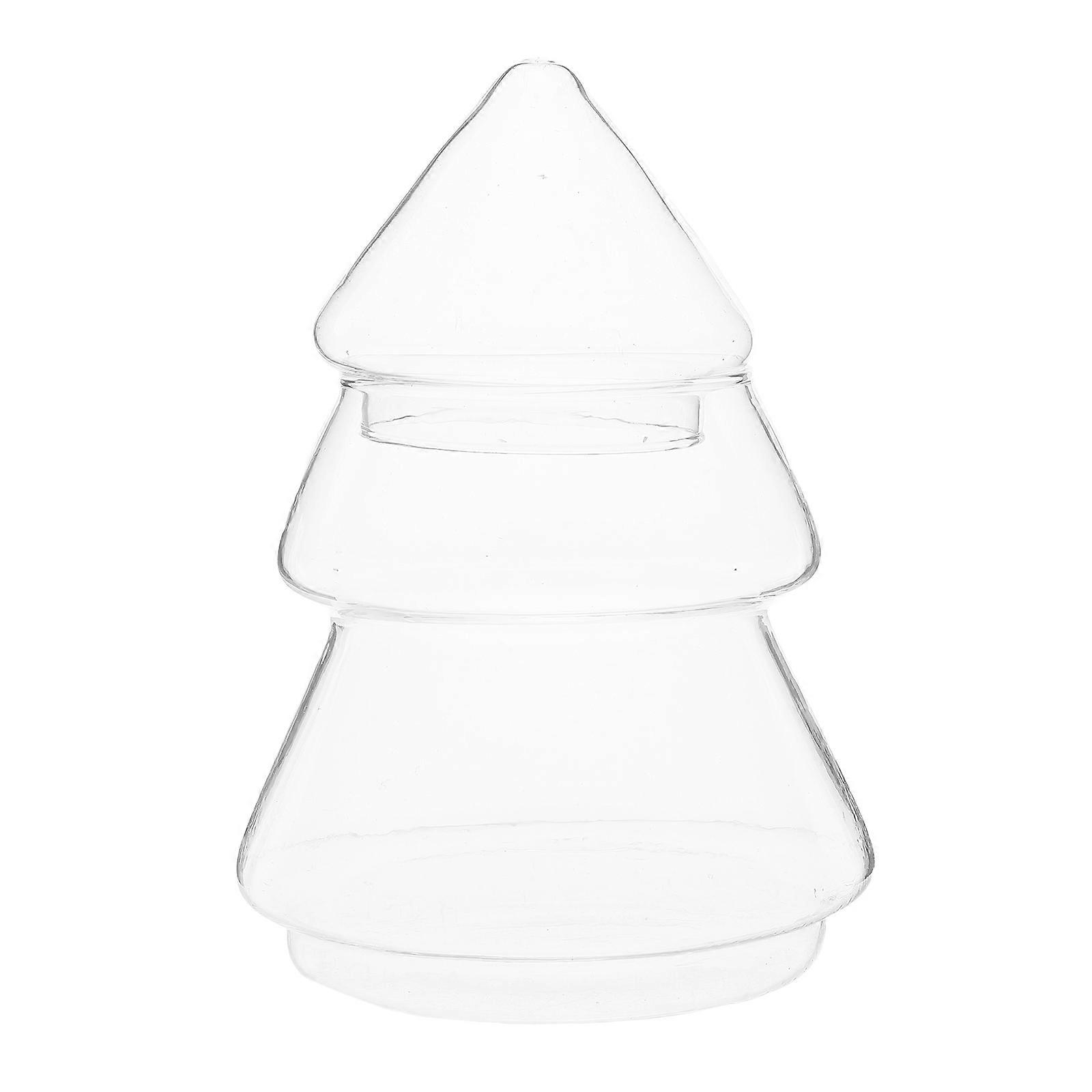 Christmas Tree Candy Jars Glass Storage Container with Lids for Home