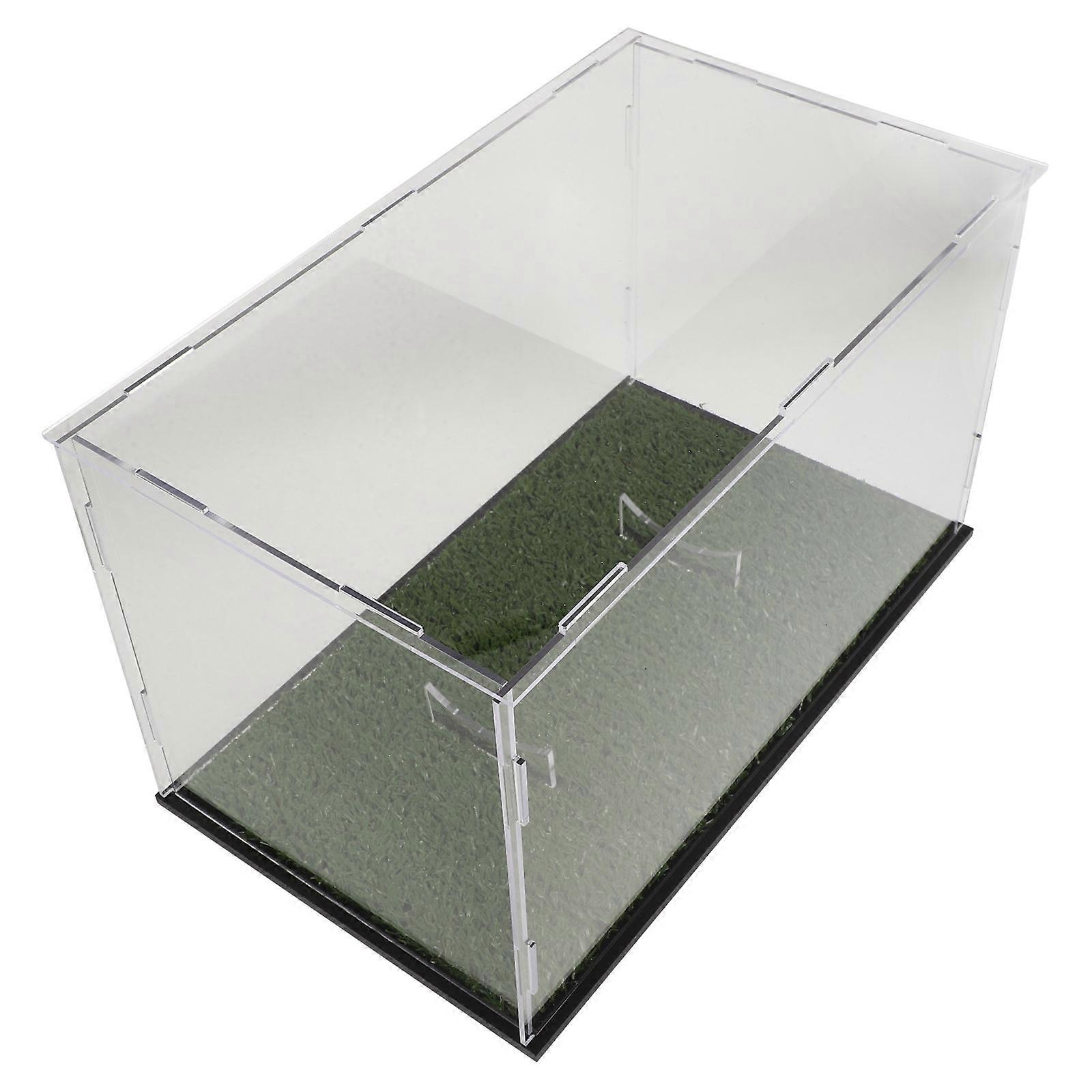 Stable Acrylic Rugby Ball Display Case Transparent Showcase For Home Use 12.5×7.5×7.1in 1Pack