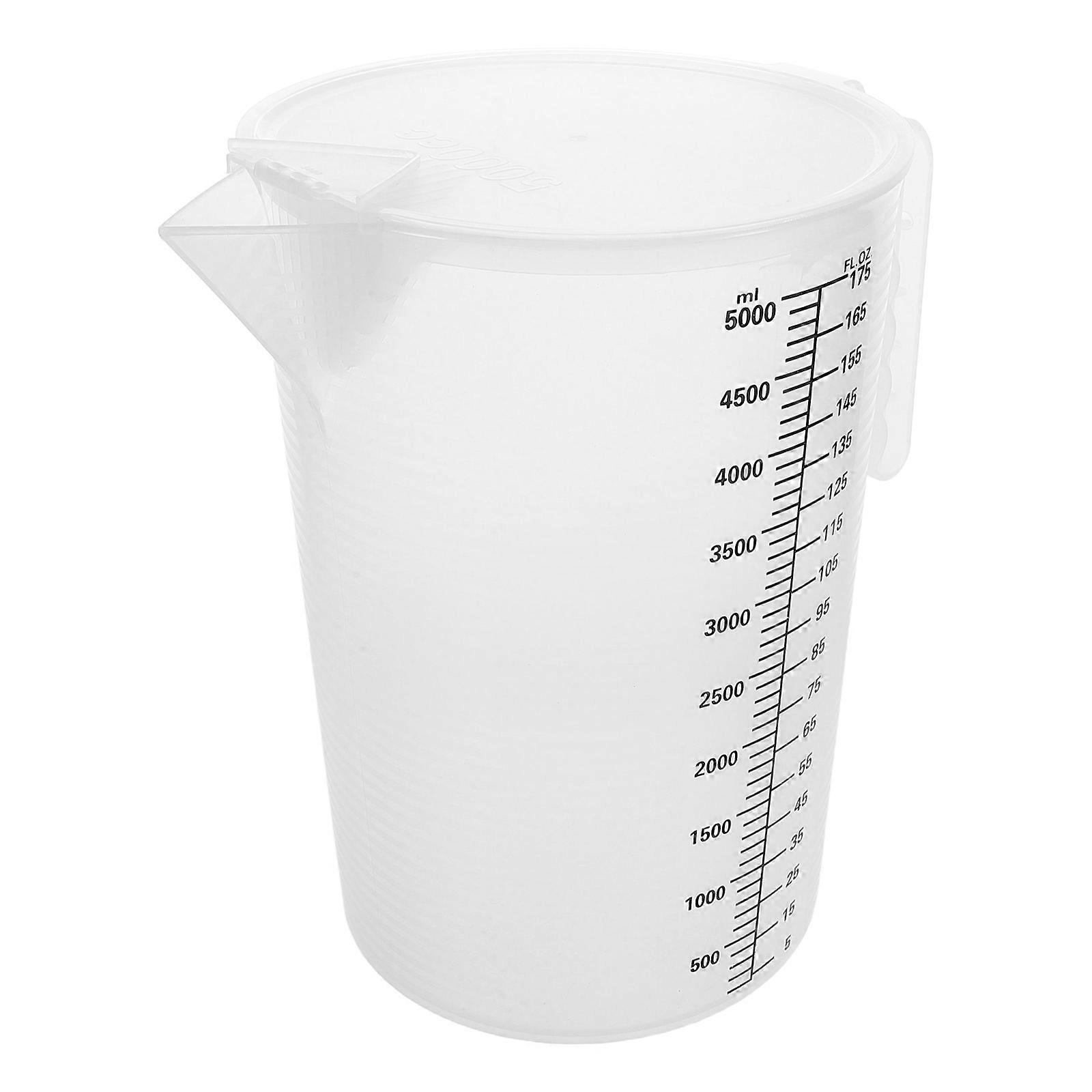 Accurate Measuring Cup with Lid Transparent for Kitchen 5L Large Capacity