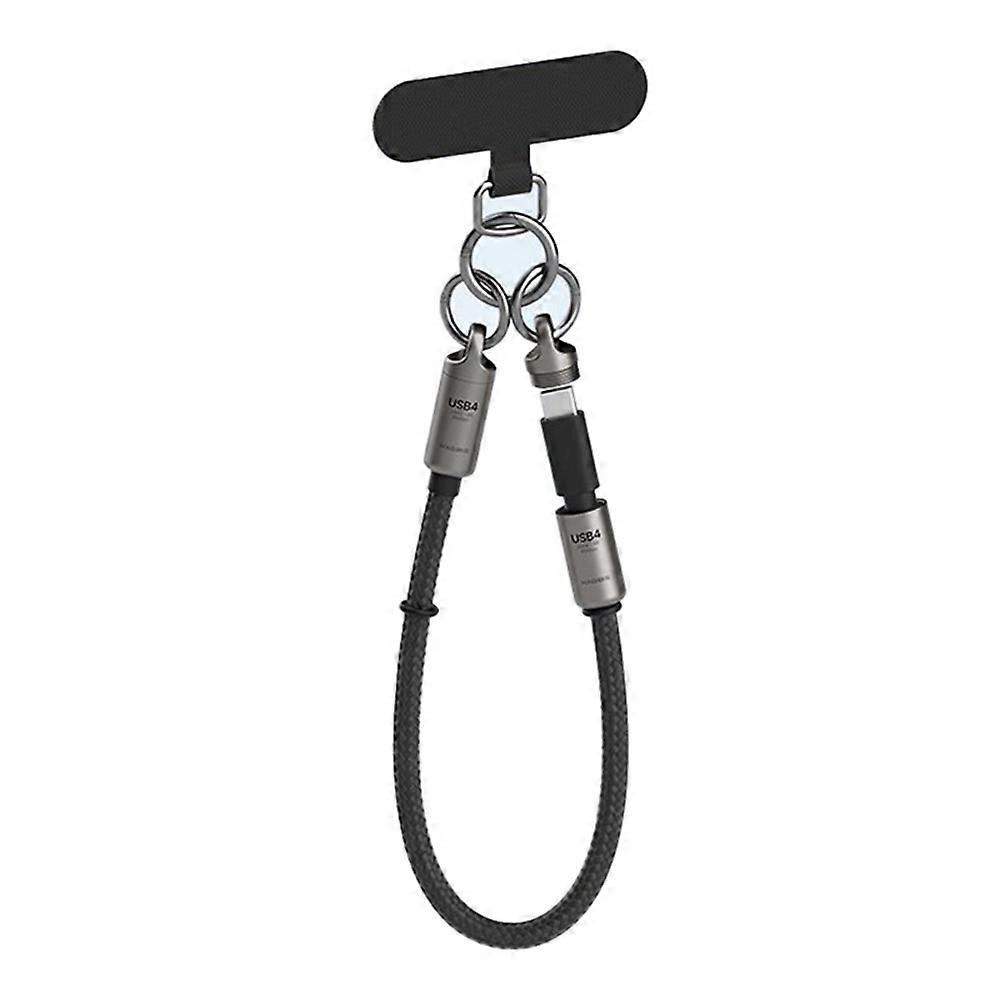 HAGIBIS Usb4 Full-Function Wrist Lanyard Phone Typec Data Cable Grey