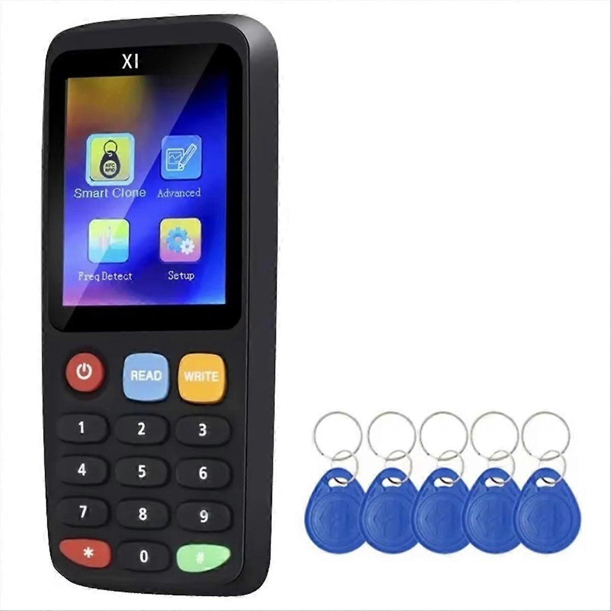 X7 RFID Smart Chip NFC Decoder+5 x T5577 Keychain Tag Copier