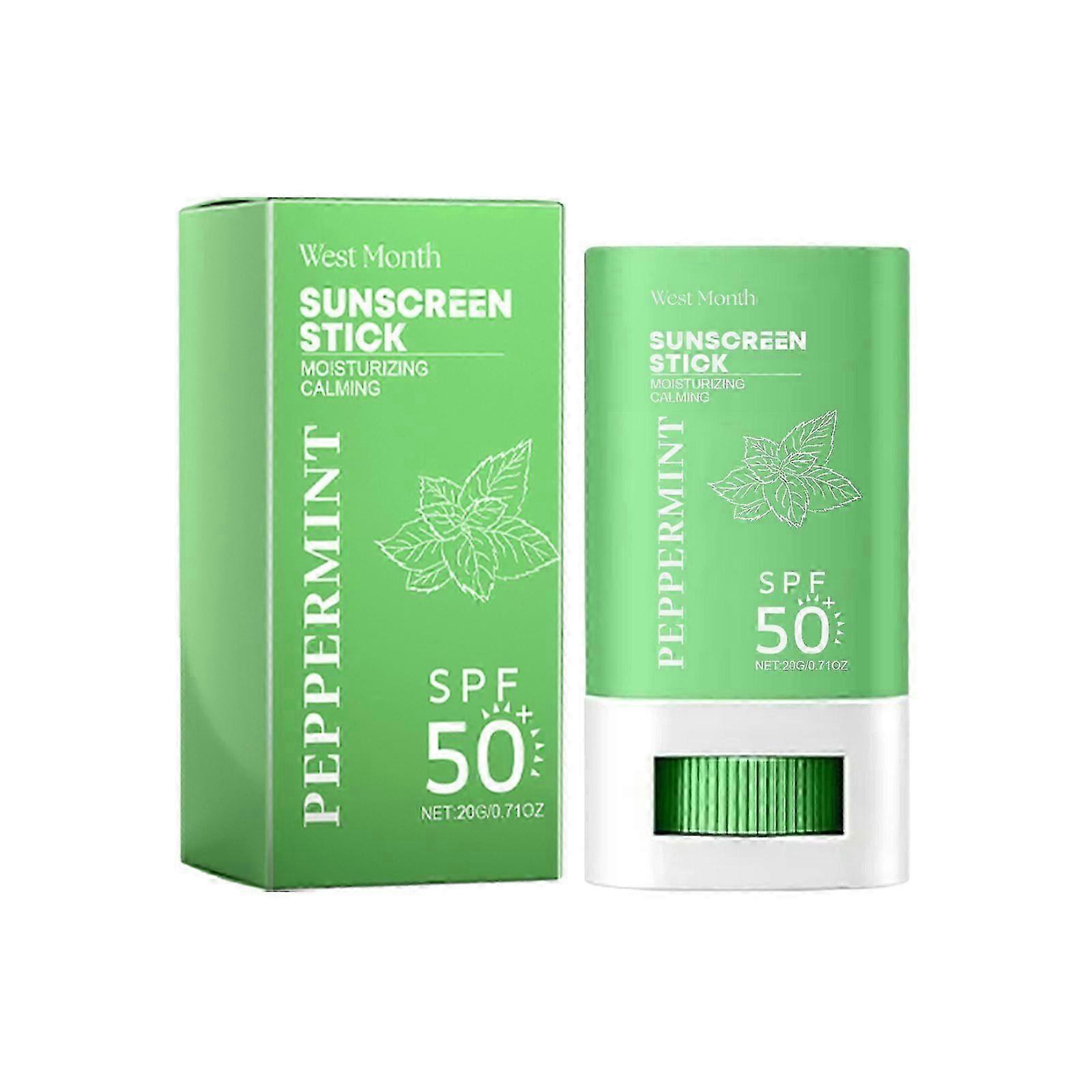 Mint Sunscreen Stick - Non-Oily, Full Spectrum UV Protection with Isomonarch Acid & Refreshing Peppermint Extract  Invisible Skin Barrier, Easy Applic