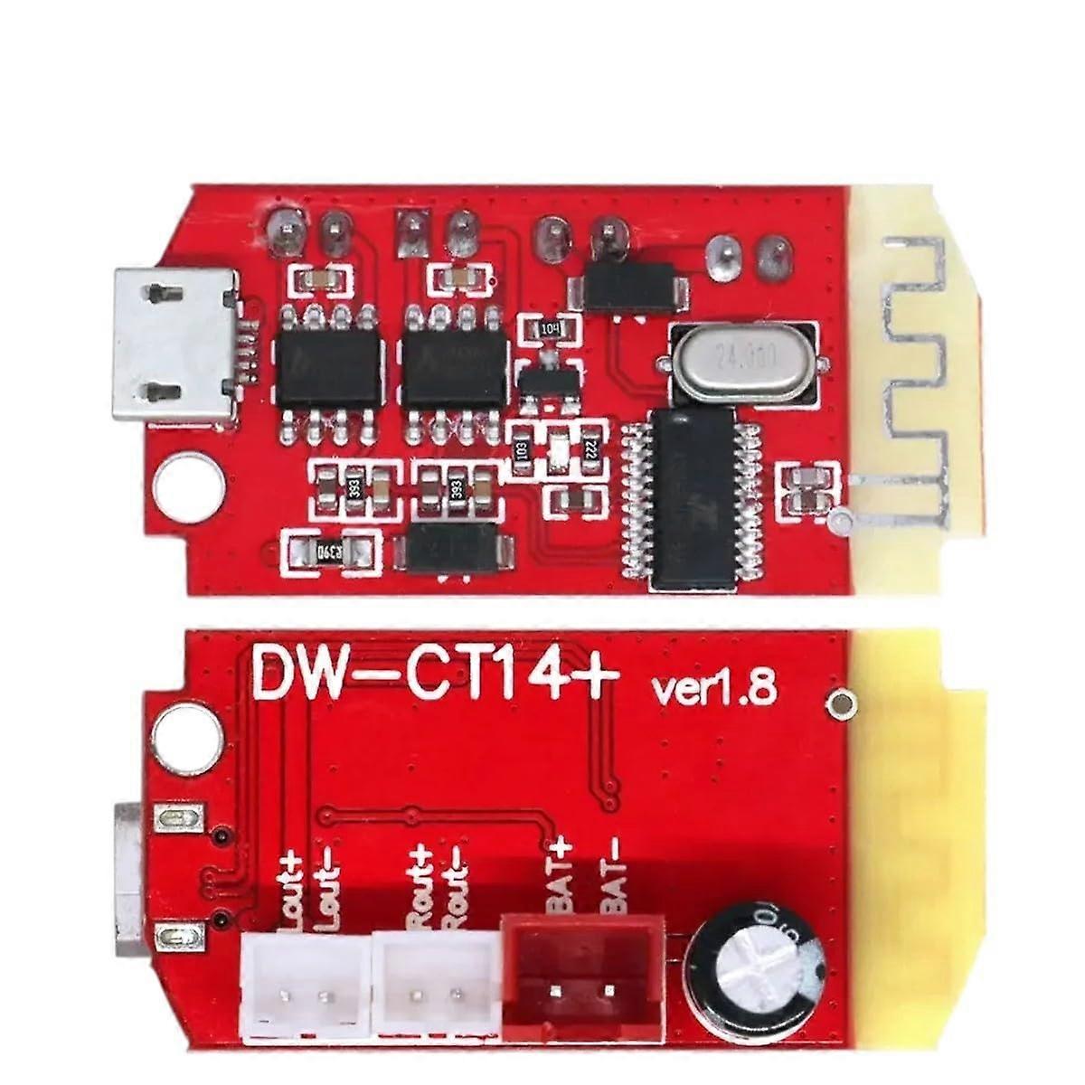 CT14 Micro Bluetooth Power Amplifier Board 5W+5W Stereo with Fast Charging Port for DIY Speaker