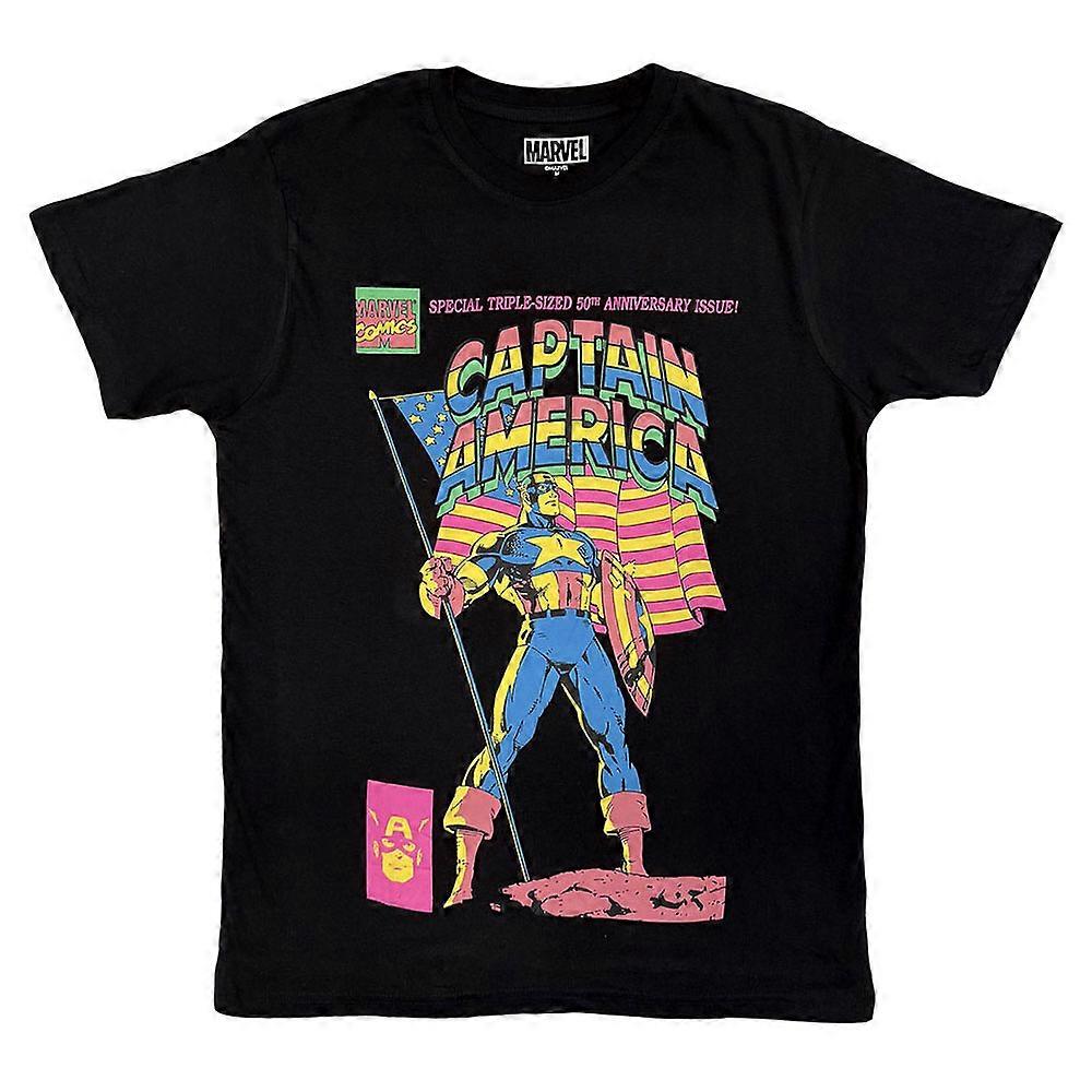Marvel Comics Captain America 50th Anniversary T Shirt