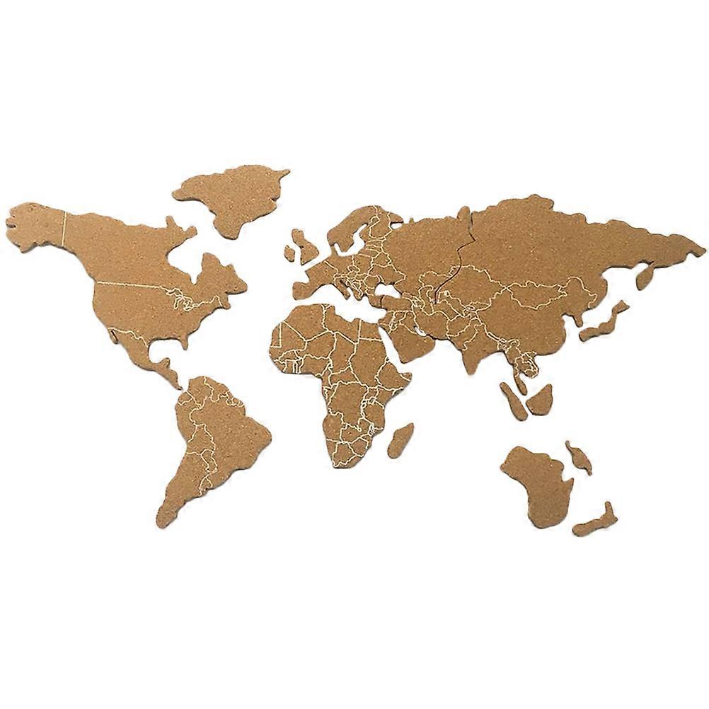 1 Set World Map Cork Board Self Adhesive Cork Pin Board Cork Message Board