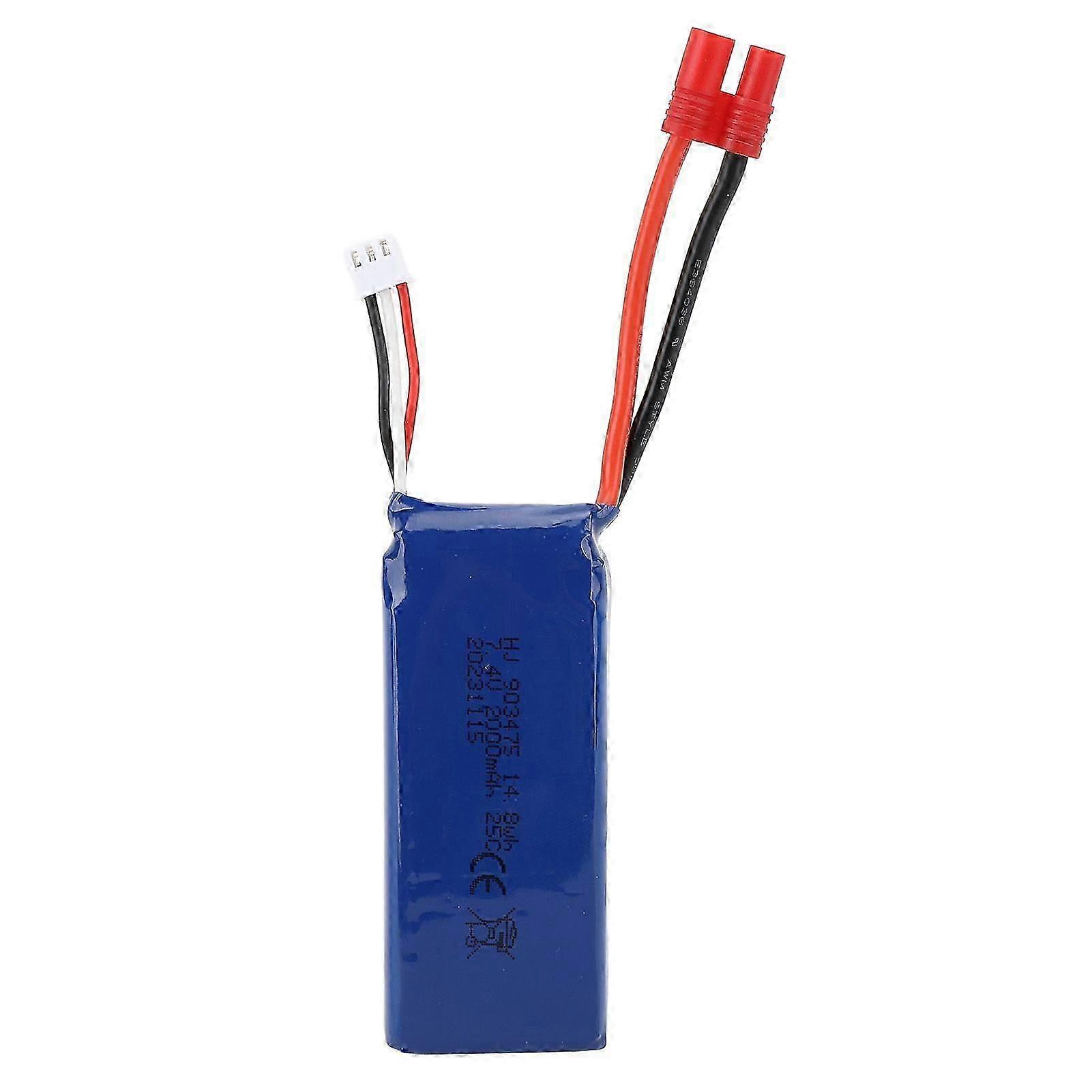 2000mAh 7.4V Drone Lithium Battery Banana Plug 25C Replacement Lithium Polymer Battery For Syma X8 X8C X8SW RC Drone Toy