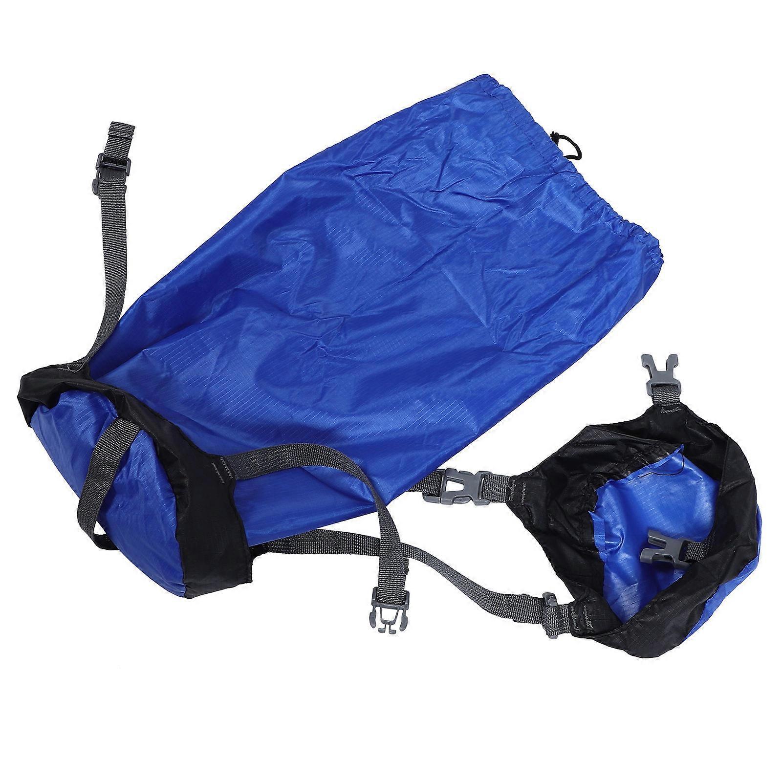 Blue Waterproof Polyester Compression Stuff Sack for Storage Lightweight Versatile Travel Camping 30L