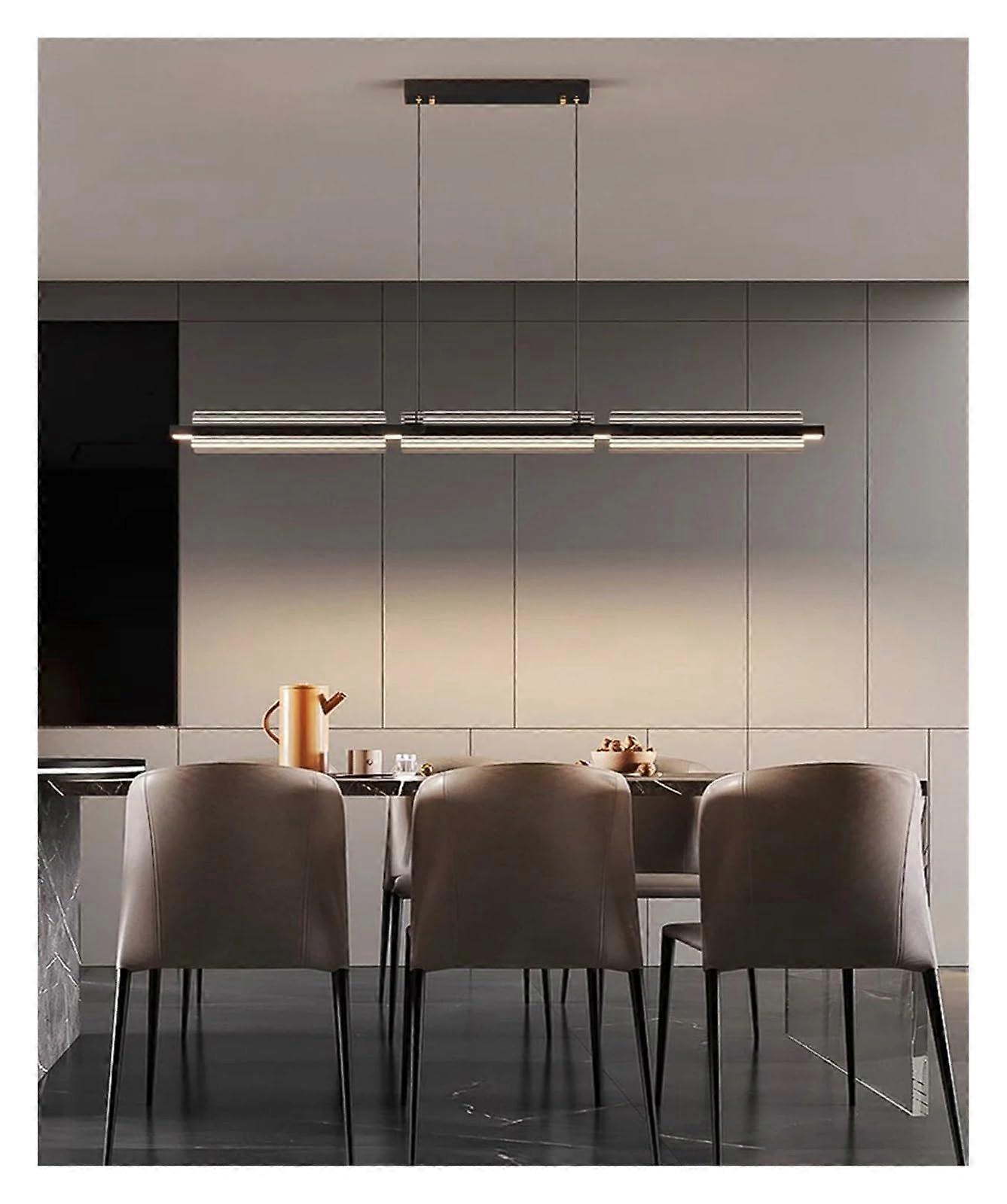 Modern LED Pendant Light with Adjustable Height, Energy Saving Chandelier for Dining Room