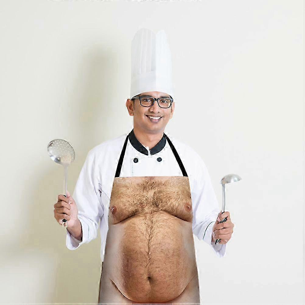 Funny Men Belly 3D Cooking Apron 73x64CM Polyester Barbecue