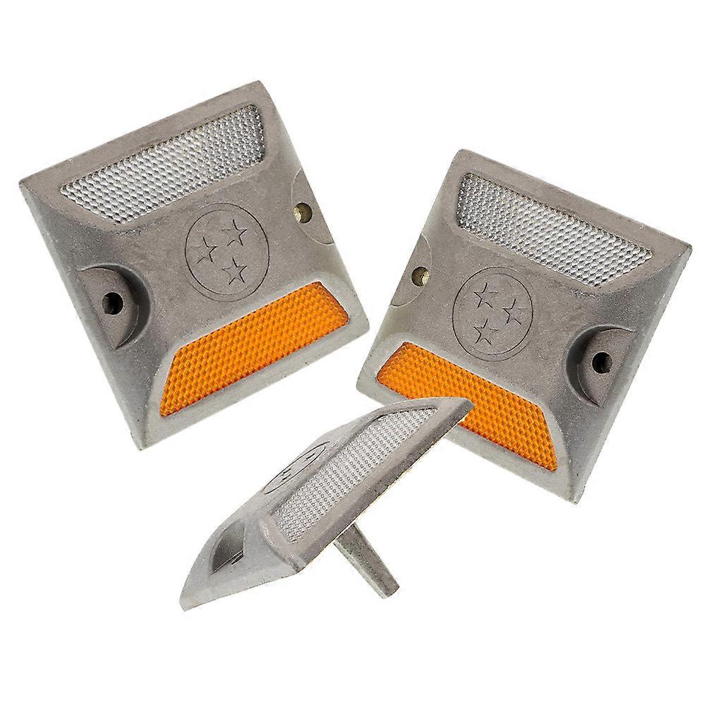 Road Marker Roadside Studs for Sidewalks 3Pcs Aluminum Pavement Reflectors