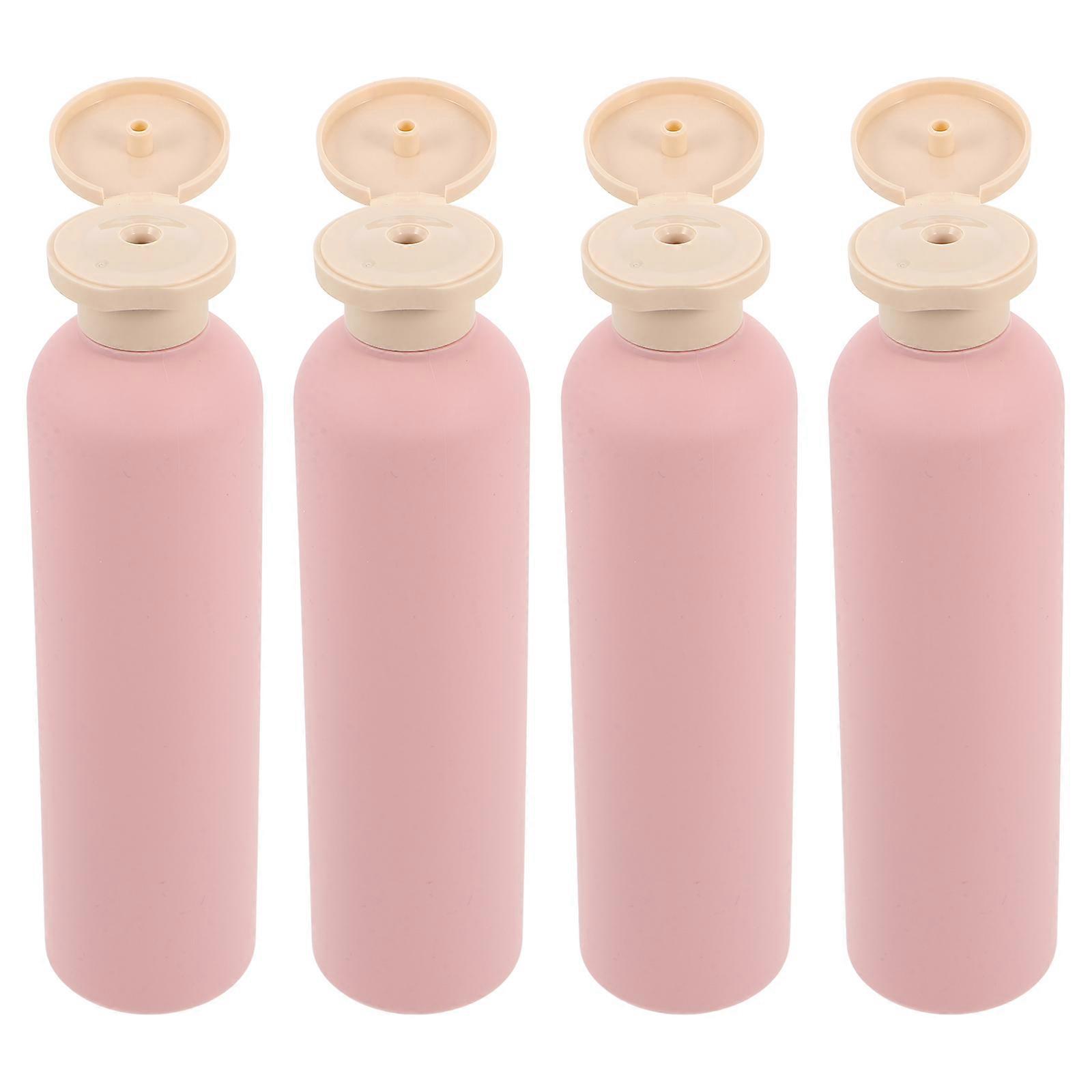 Pink Cosmetic Bottles with Leakproof Design for Storage 4pcs Reusable PE Travel Size Containers