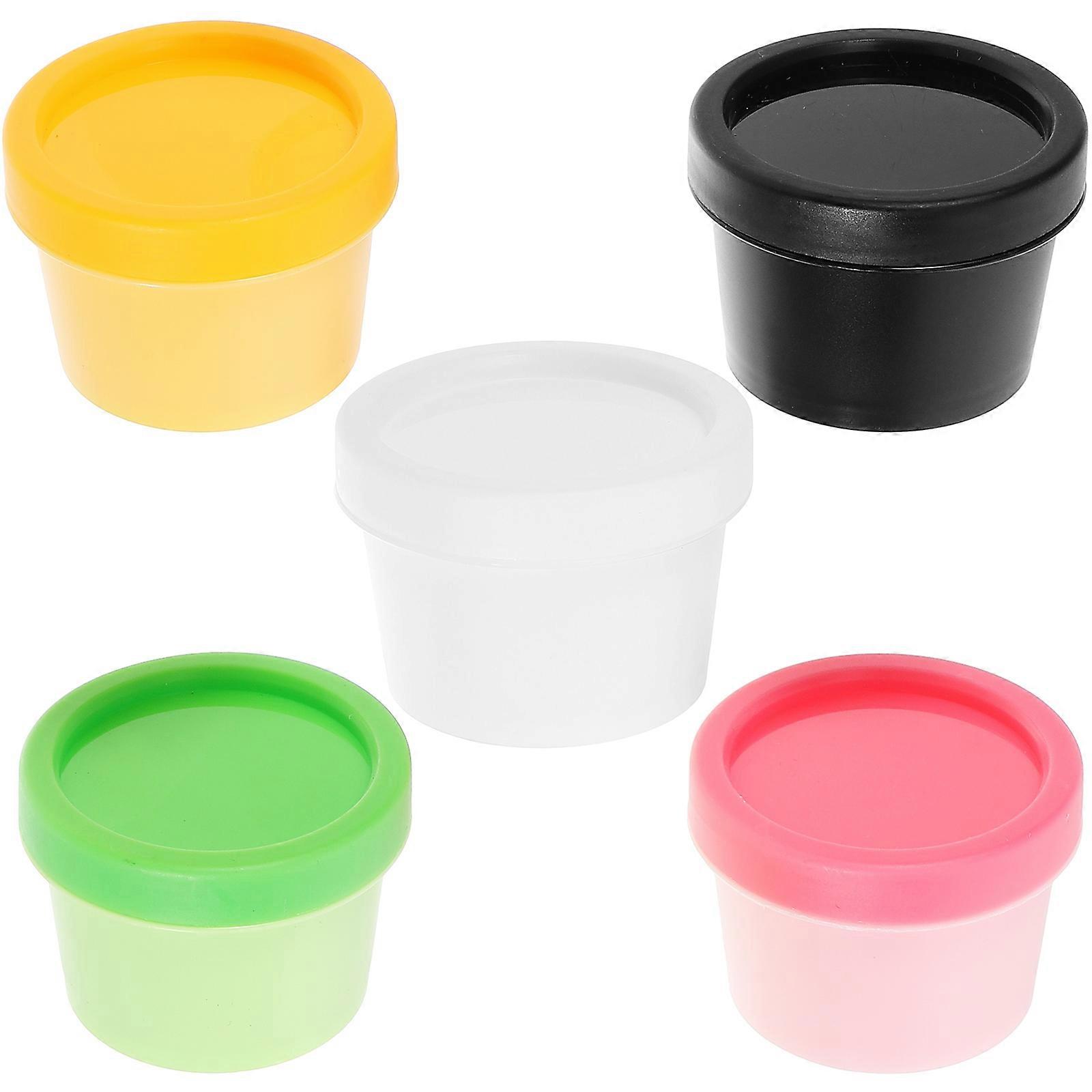 Skin Care Containers Cream Jars for Storage Use 5Pcs Assorted Color Sets