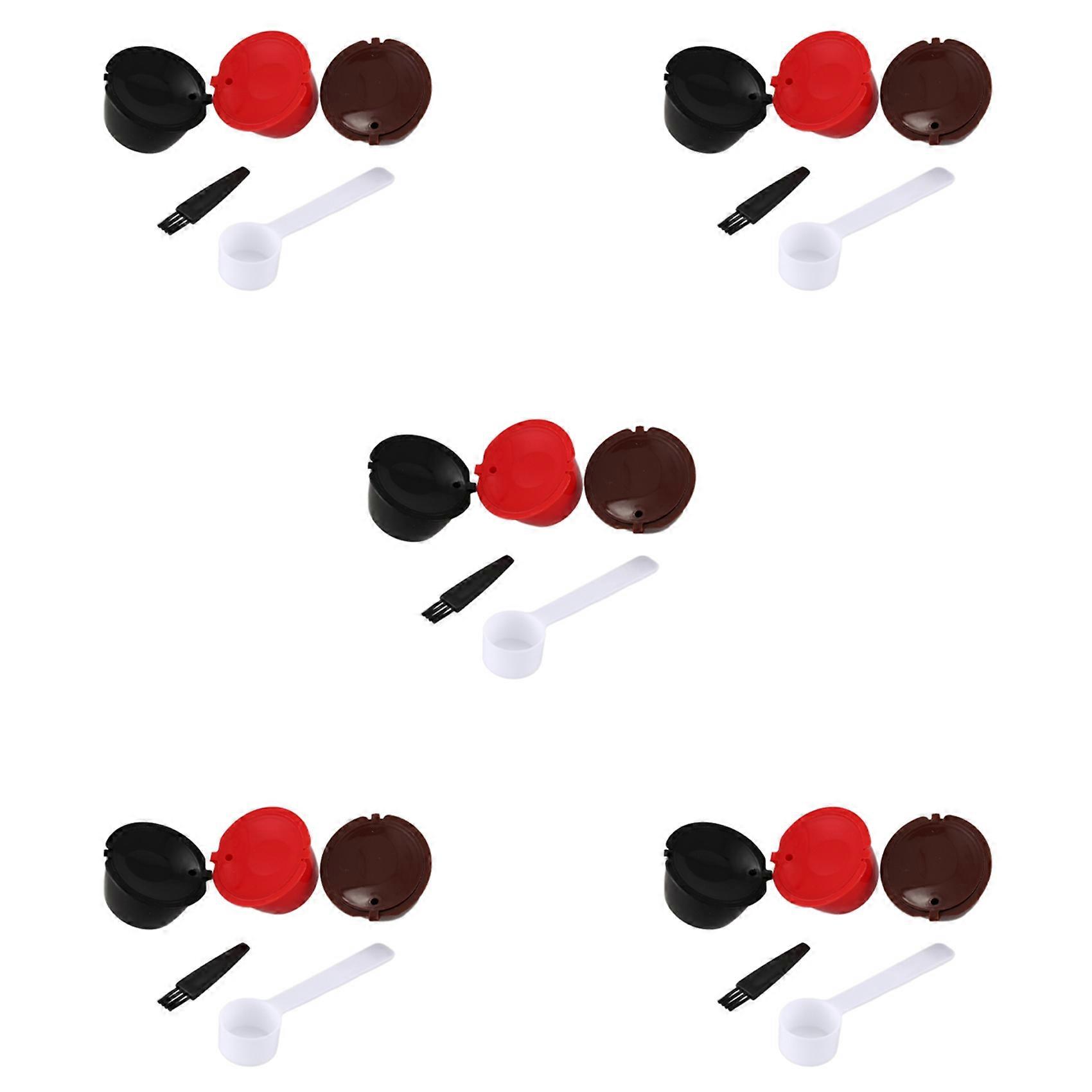 15 Pack Dolce Gusto Refillable Coffee Capsules Reusable Coffee Pods Filters Compatible with Nescafe Dolce Gusto Brewers