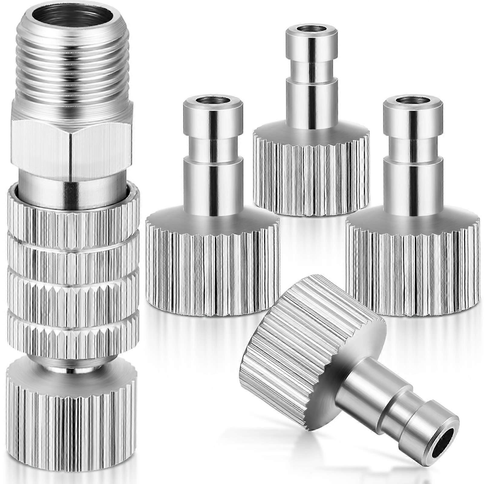 5 Pcs Airbrush Quick Release Coupling Connector Kit, 1/8 Inch Adapters with Valve for Compressor