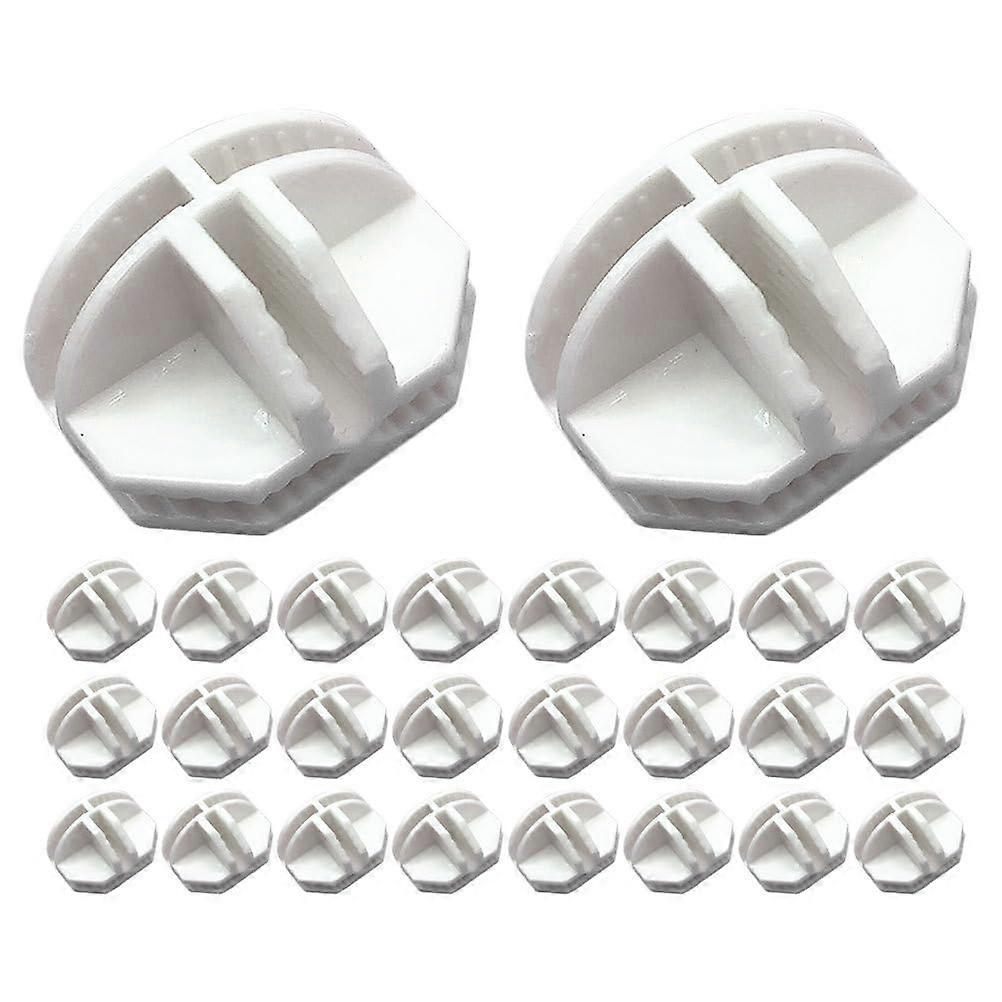 50Pcs Wire Cube Storage Connectors SemiCircle Plastic Clips for Modular Closet Shelving Organizer