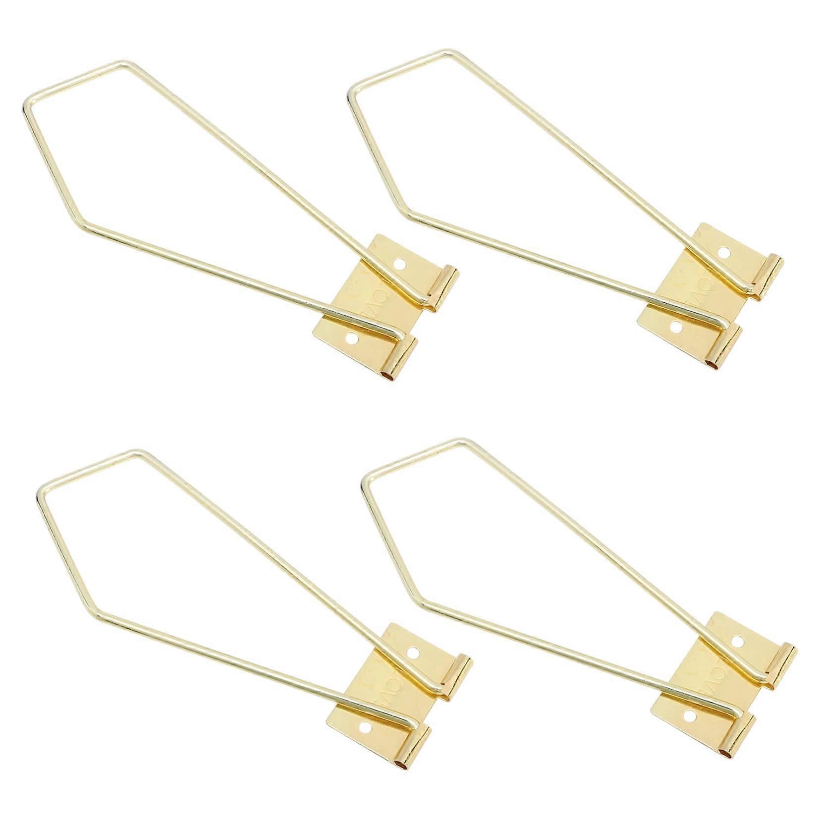 4pcs Imitation Gold Iron Photo Frame Holder Stand Bracket for Wall Mounting Durable Support