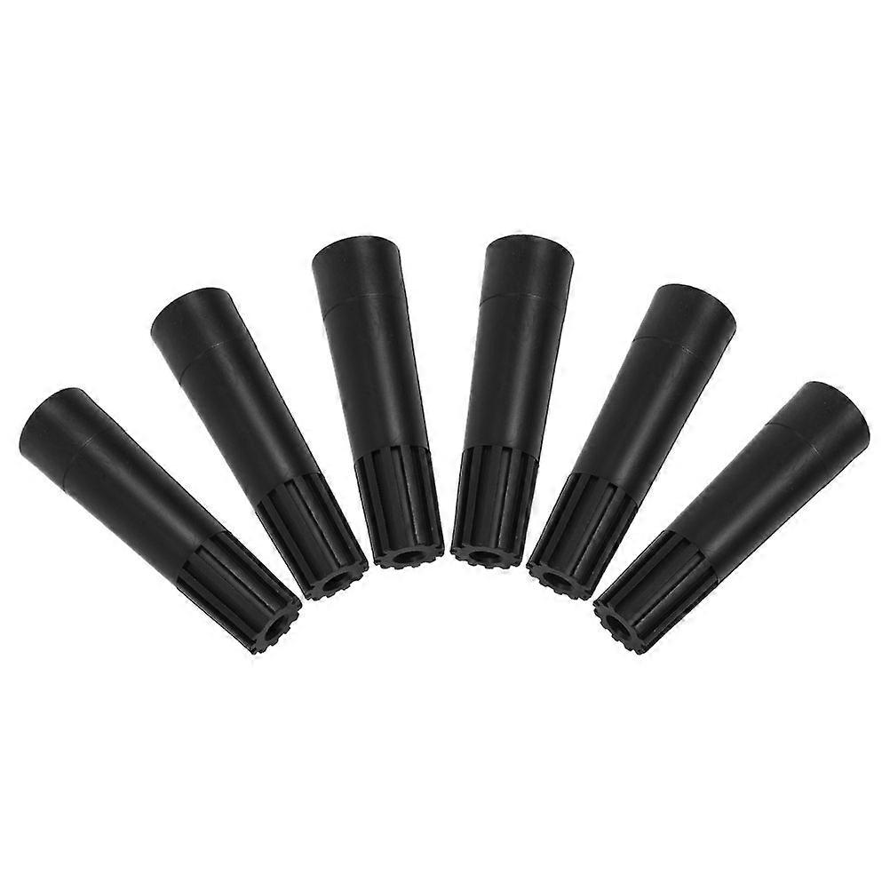 6Pcs Black Broom Handle Adapter for Household Cleaning Tools Plastic