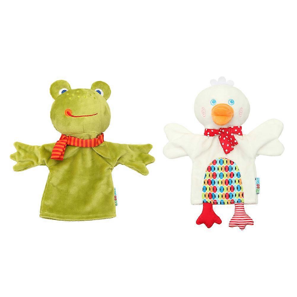 Interactive Toy Hand Puppet Animal for Kids Playing 2Pcs