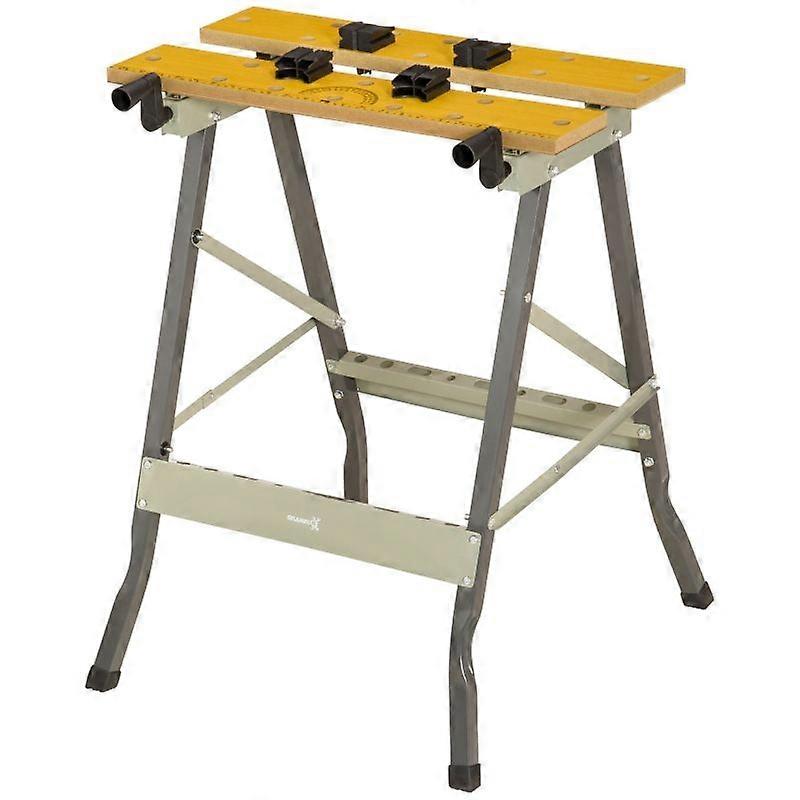 Work Bench Folding Clamp Table with Adjustable Clamping Pegs for DIY Home Garage
