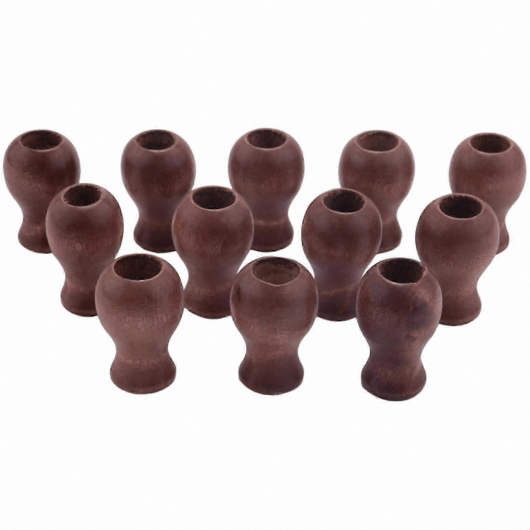 12-Pack Wooden Cord Knobs for Window Blinds, Small Ball Pendants for Hanging and Pull Ends