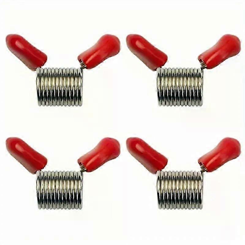 Bead Stopper 4Pcs Red/White Set for Jewelry Making Spring End Fasteners for Beading