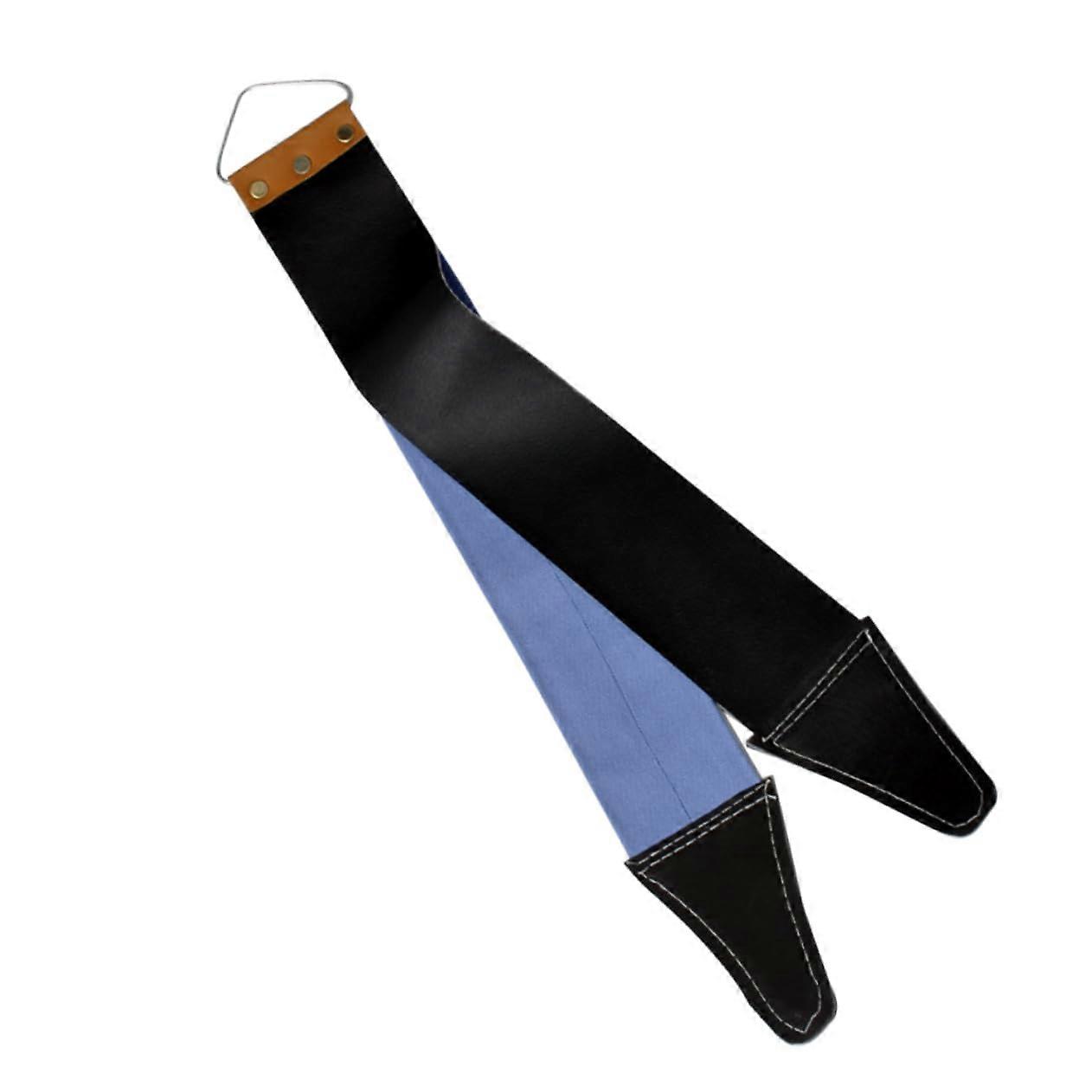 DoubleSided Leather Razor Strop for Knife Sharpening with Durable Hanging Ring, Random Color
