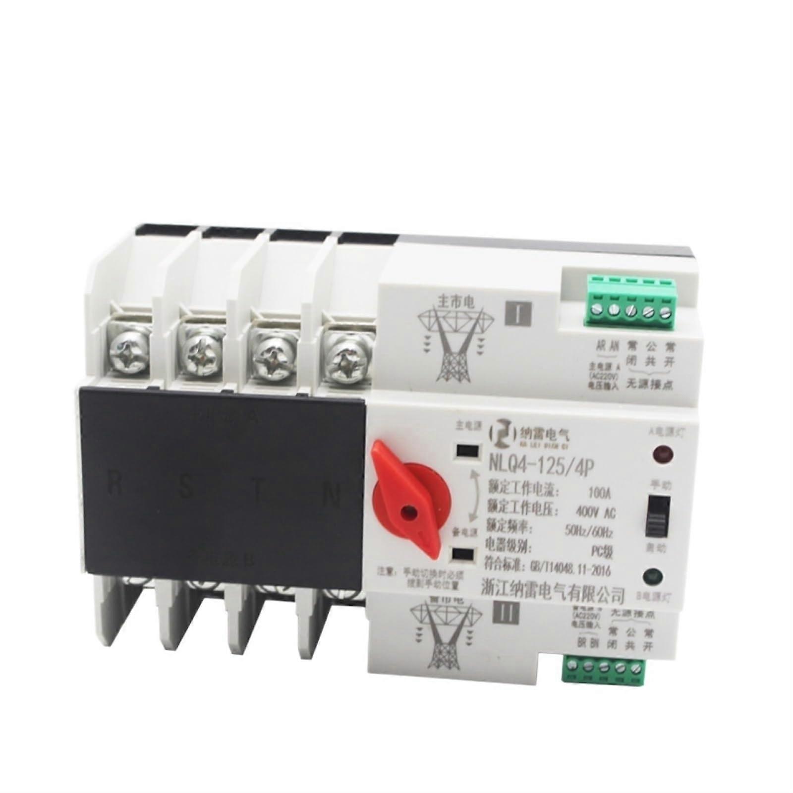 Uninterruptible Automatic Transfer Switch NLQ4125 4P 100A Millisecond Switching Dual Power Design