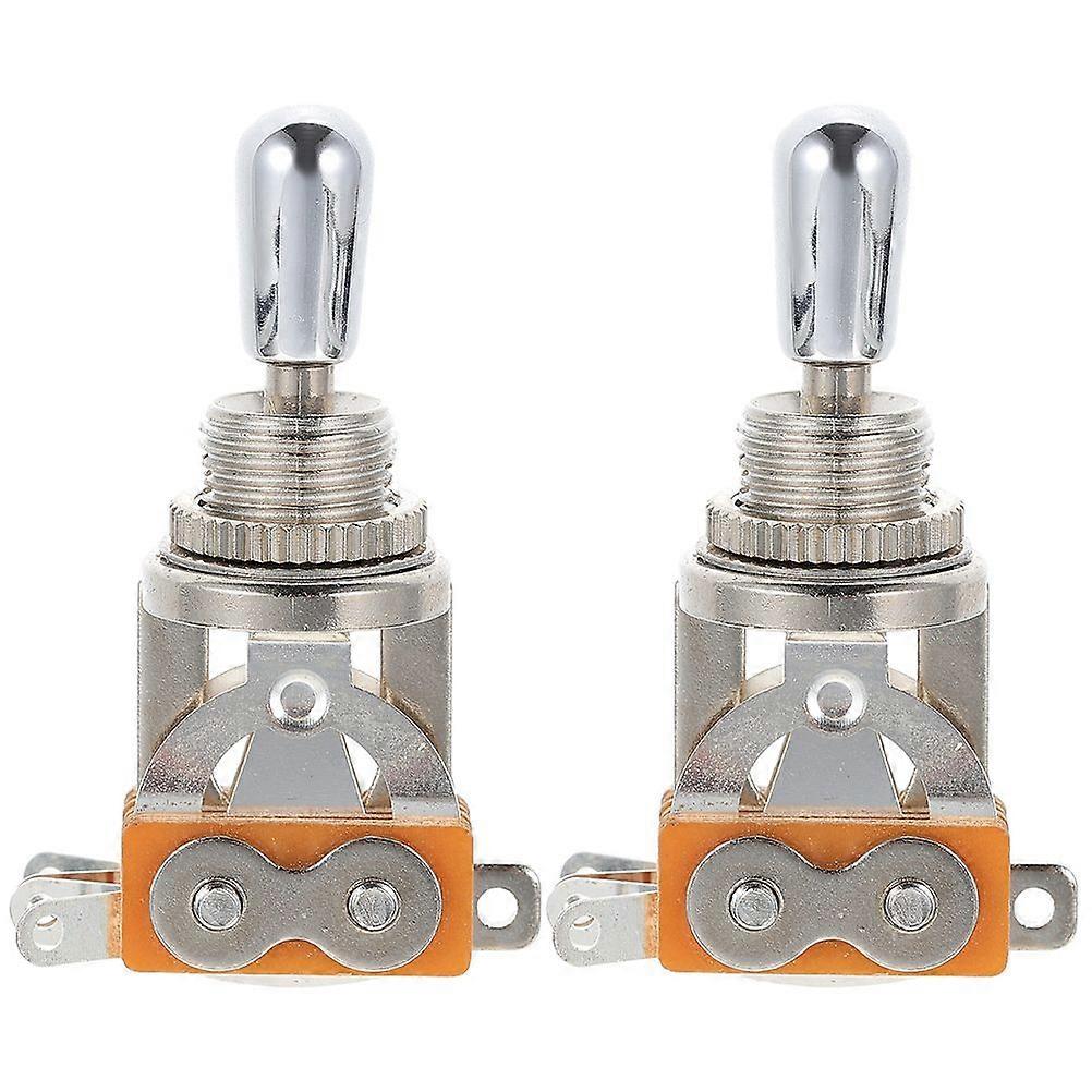 2Pcs Guitar 3 Way Switch Metal Pickup Selector Toggle Switch Electric Guitar Accessory