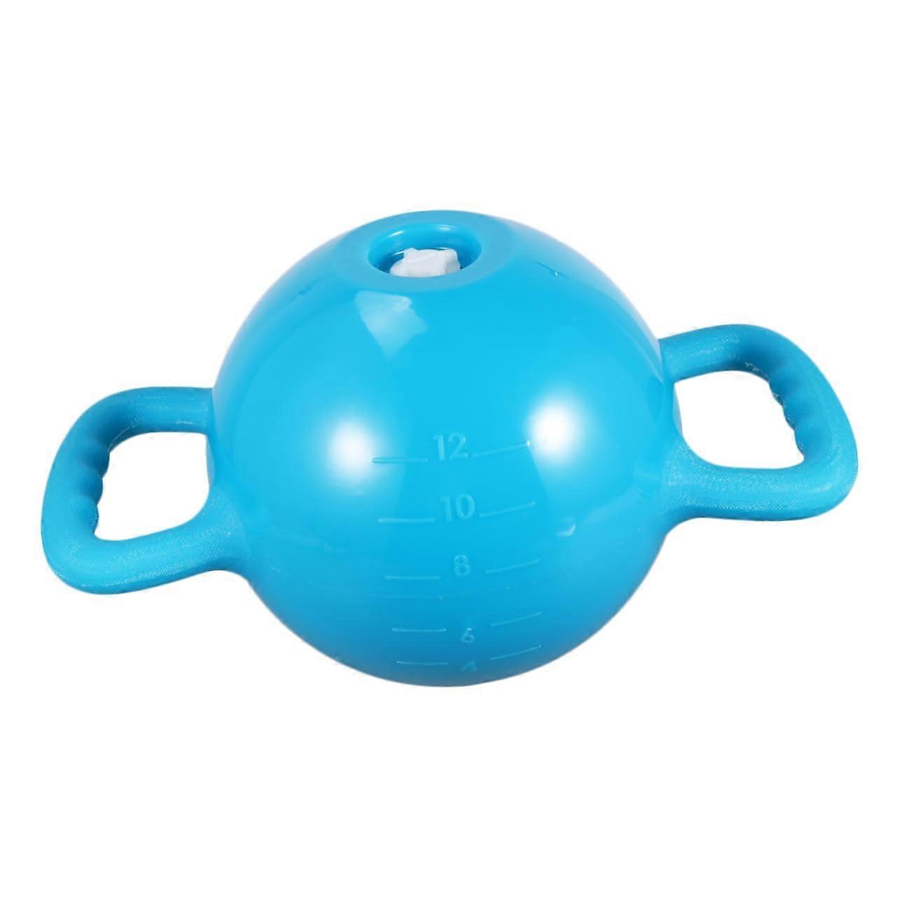 Adjustable Water Filled Kettlebell with Double Handle Flat Base for Home Gym Yoga Strength Training