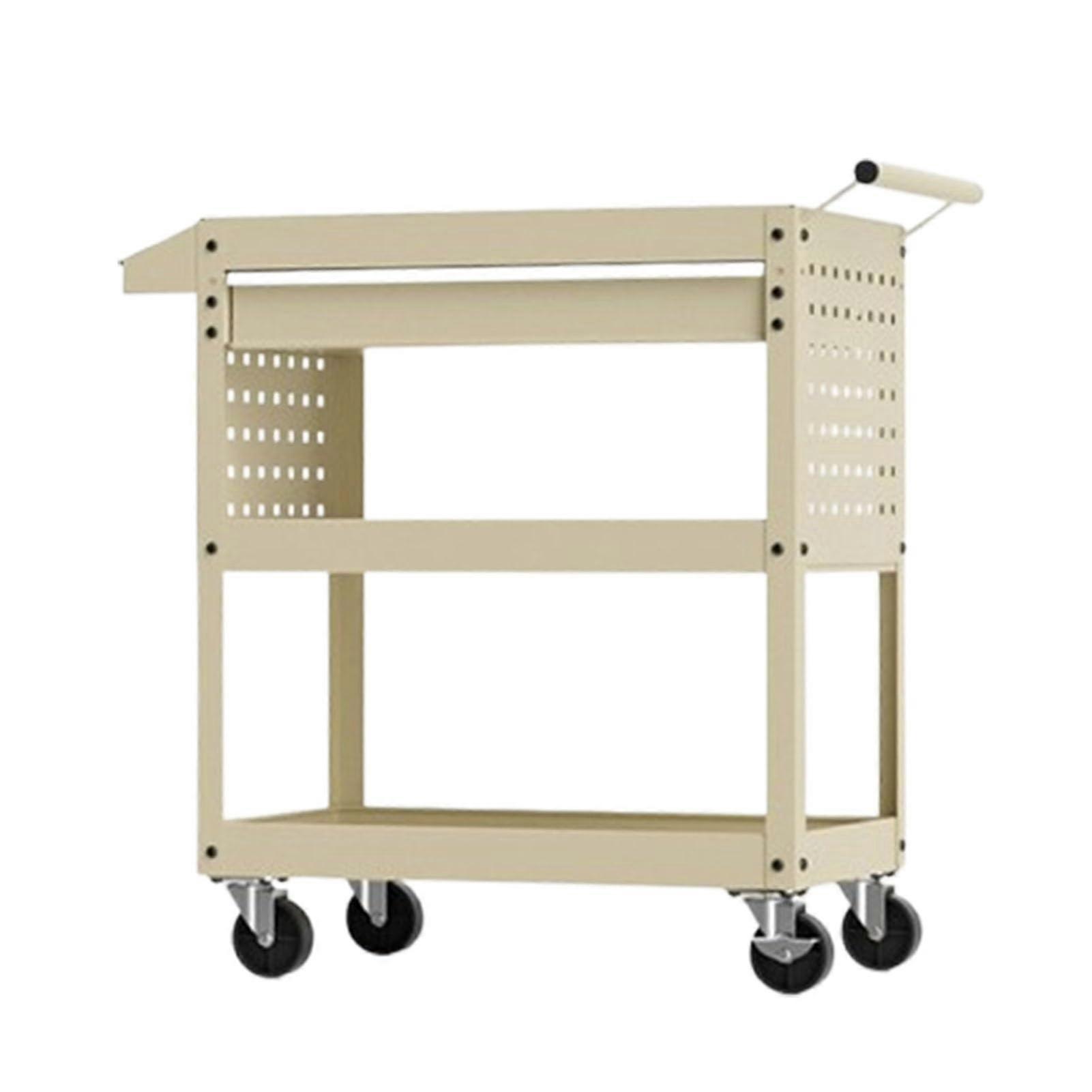 Heavy Duty Rolling Tool Cart with Wheels and Drawer, 200kg Capacity Garage Workshop Organizer Yellow