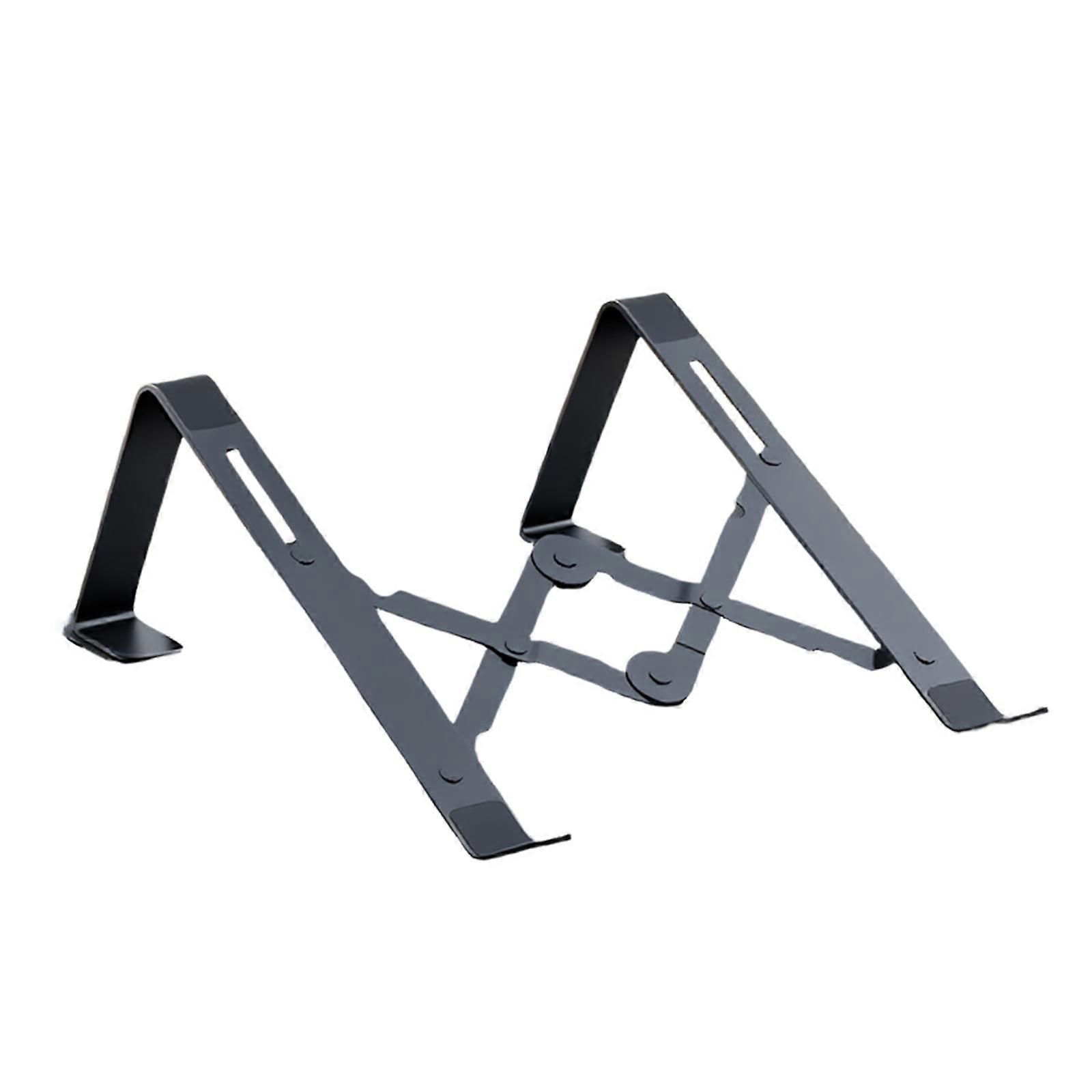 Laptop Lift, Enhances Ventilation Folding Stand with Thick Build, Steady Base for Work and Home Environment  Black