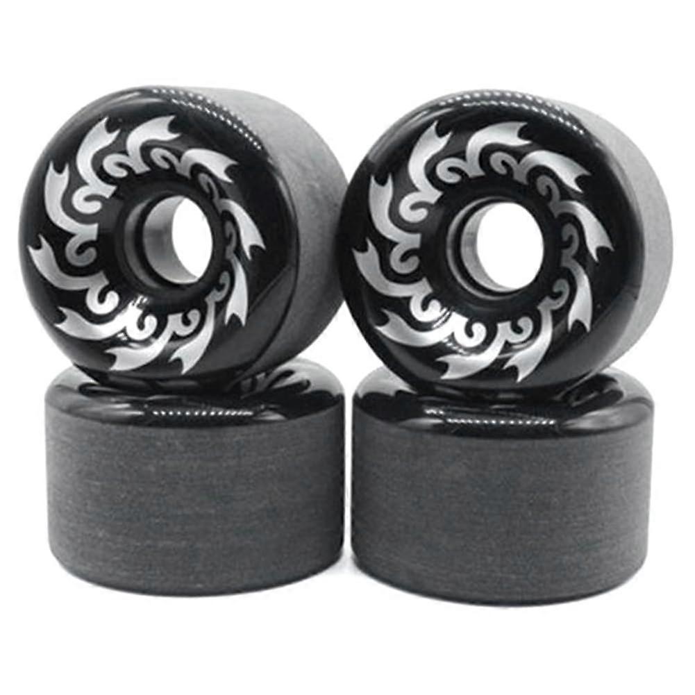 70mm 82A Skateboard Wheels Set Black Longboard Sliding Speed Durable Grinding