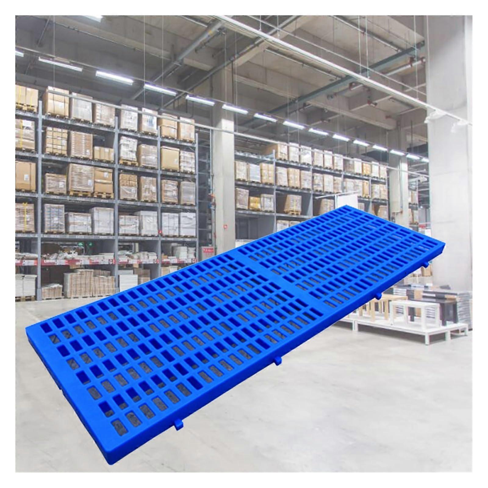 Plastic Storage Pallet with MoistureProof Grid Design, Interlocking Floor Mat for Warehouse 90x30cm