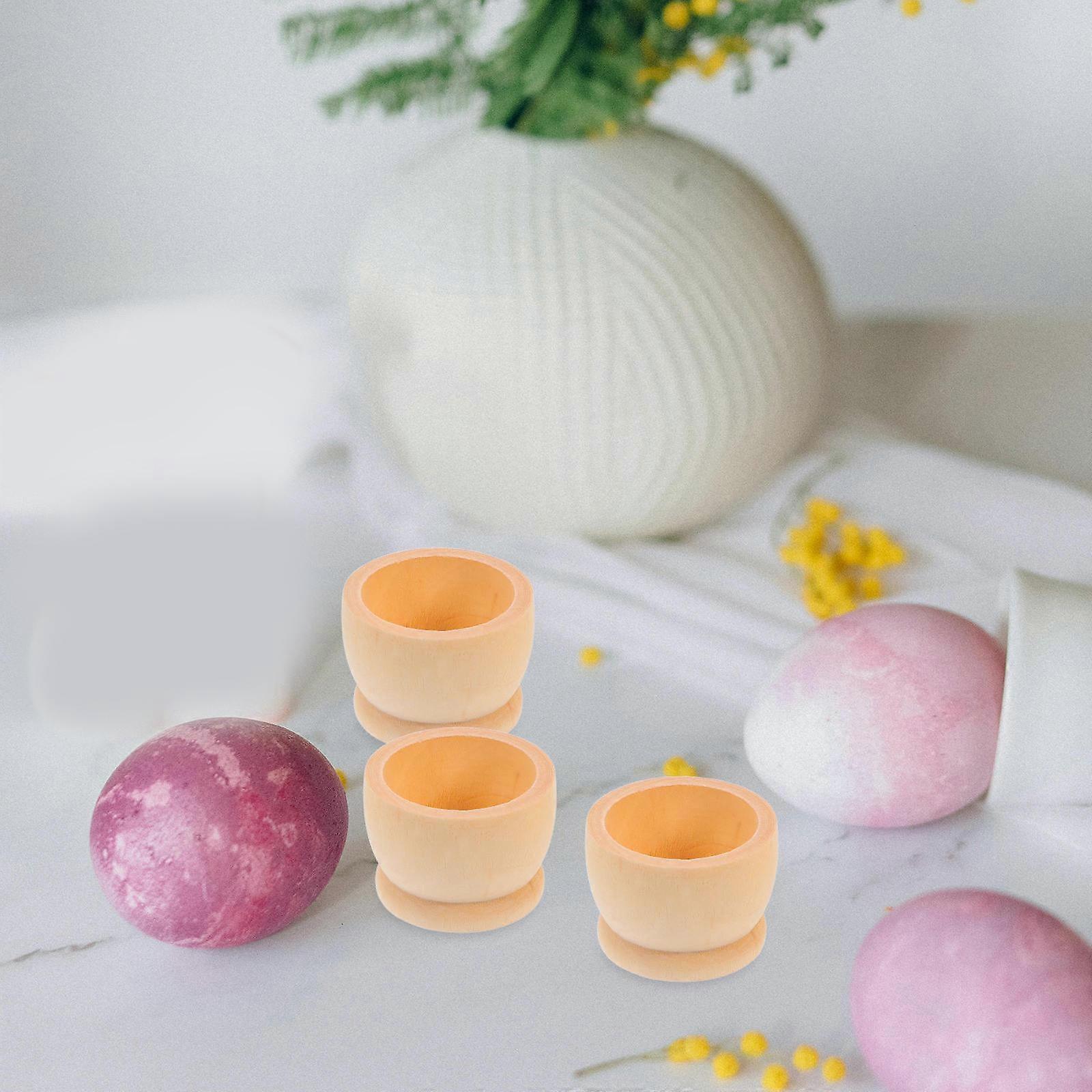 Easter Egg Display Stand Wooden Egg Cups for Decoration 20Pcs Assorted