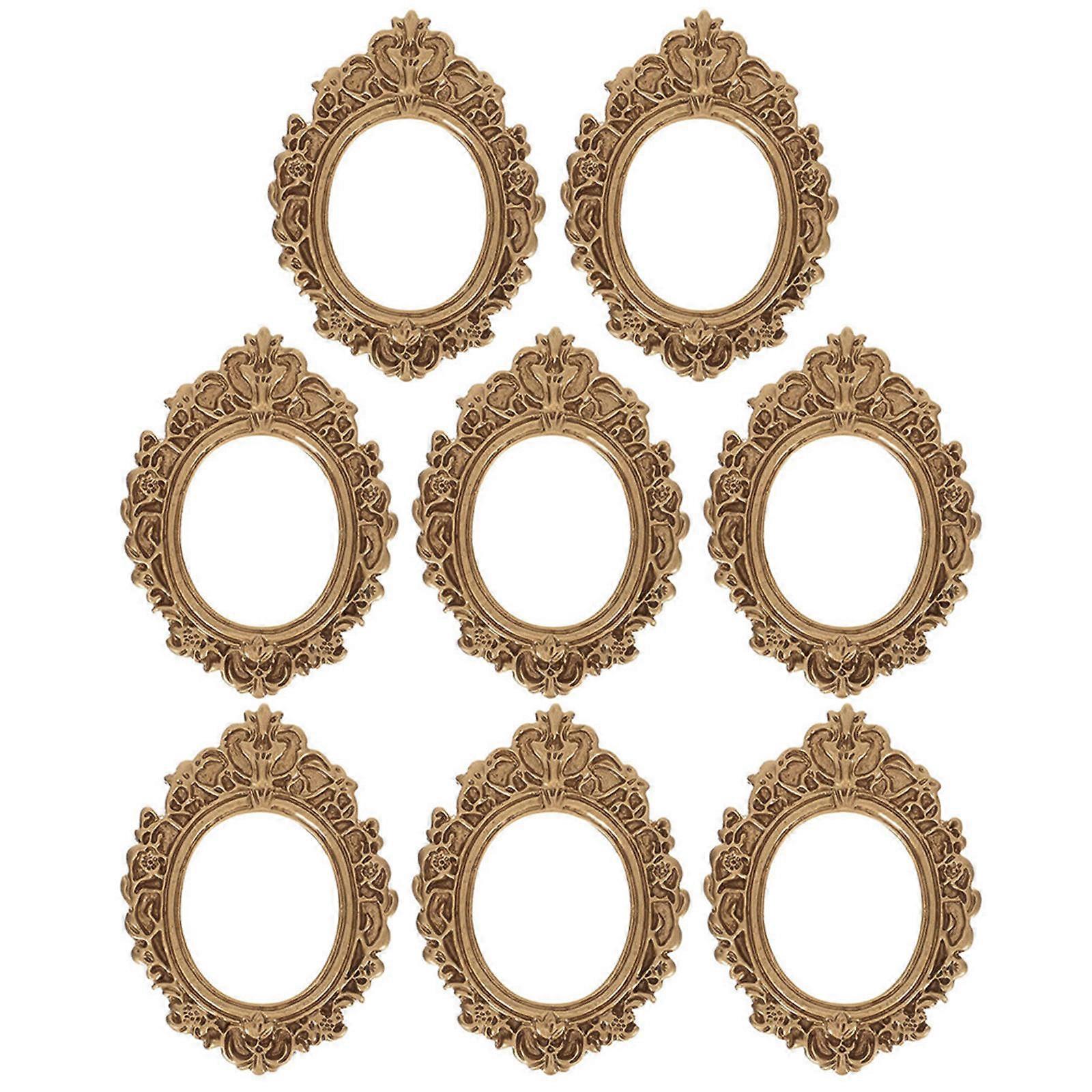 Resin Vintage Frames Small Size Photo Prop Decorative Item 8Pcs