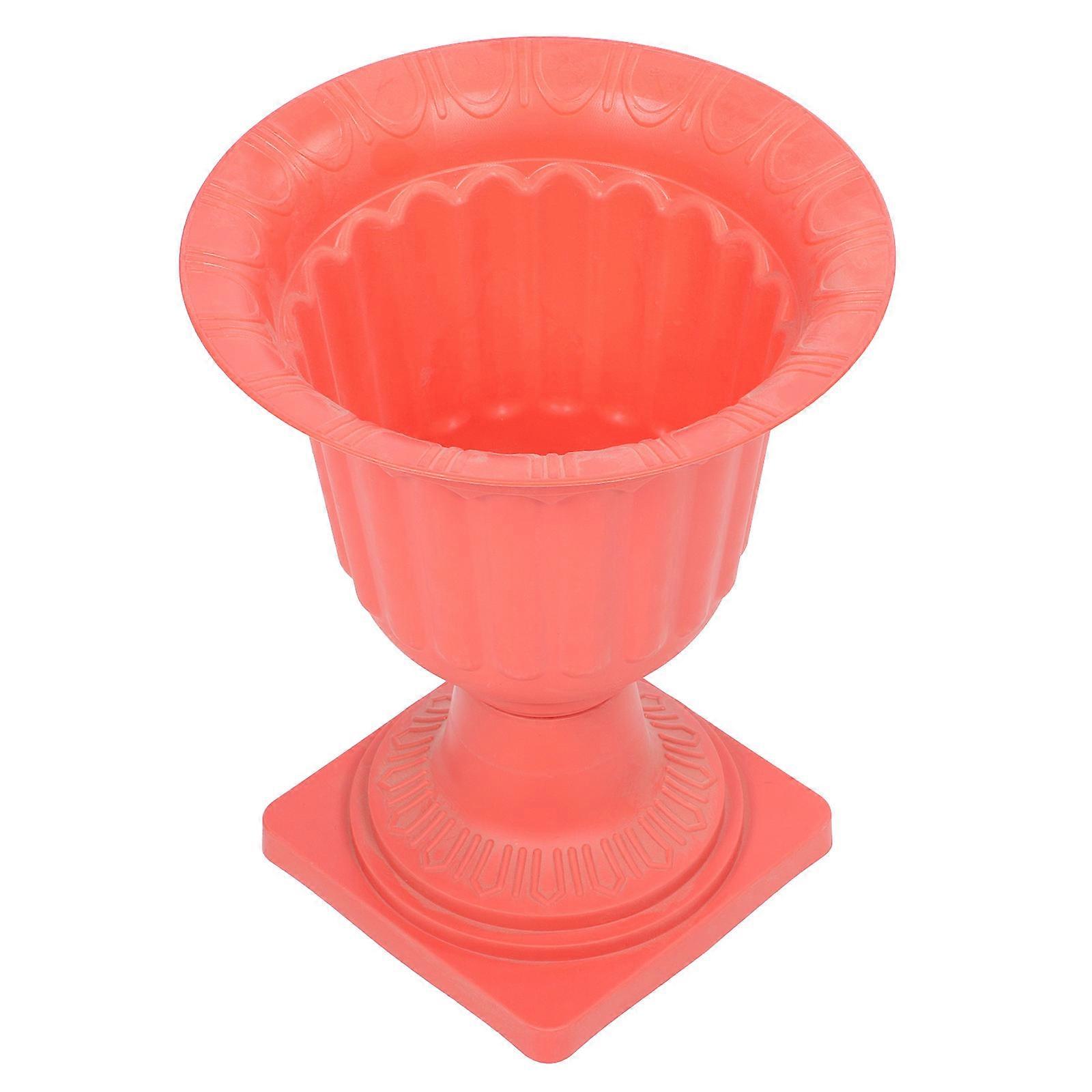 Wedding Flower Pot Plastic Flowerpot for Home Use Red Practical Planter