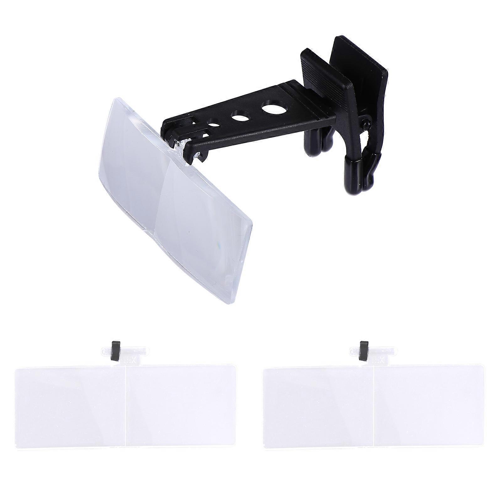 Practical Clip-on Magnifying Glass for Reading Use 2Sets Multifunctional Amplifier
