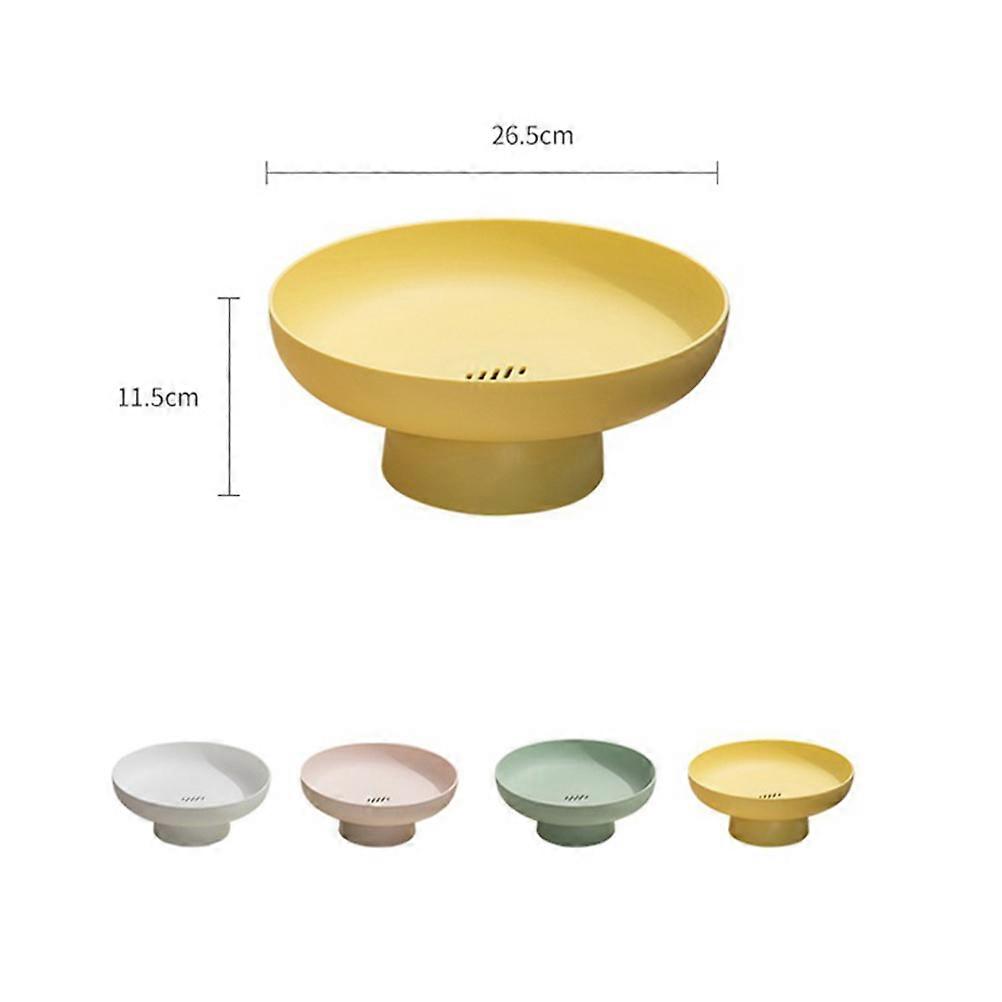 Snack Storage Holder Multifunctional Tray for 2Pcs Kitchen Use Yellow