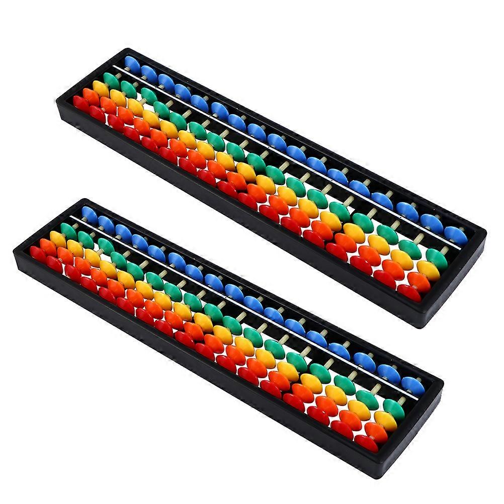 Abacus Kids Counting Tools for Math Learning 2Pcs Plastic 17 Rods Set