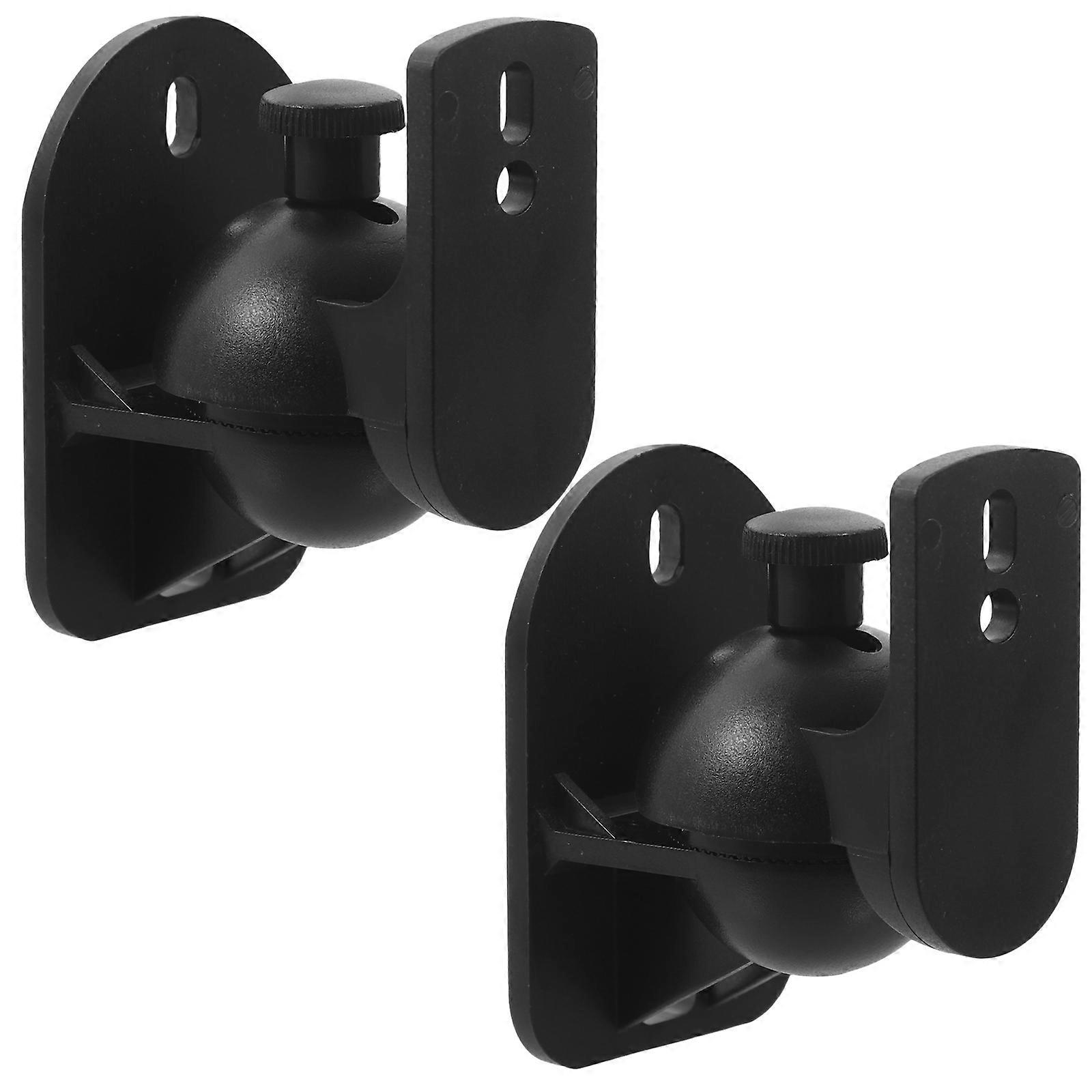 Black Speaker Wall Mount Bracket for Home Use 2Sets Universal