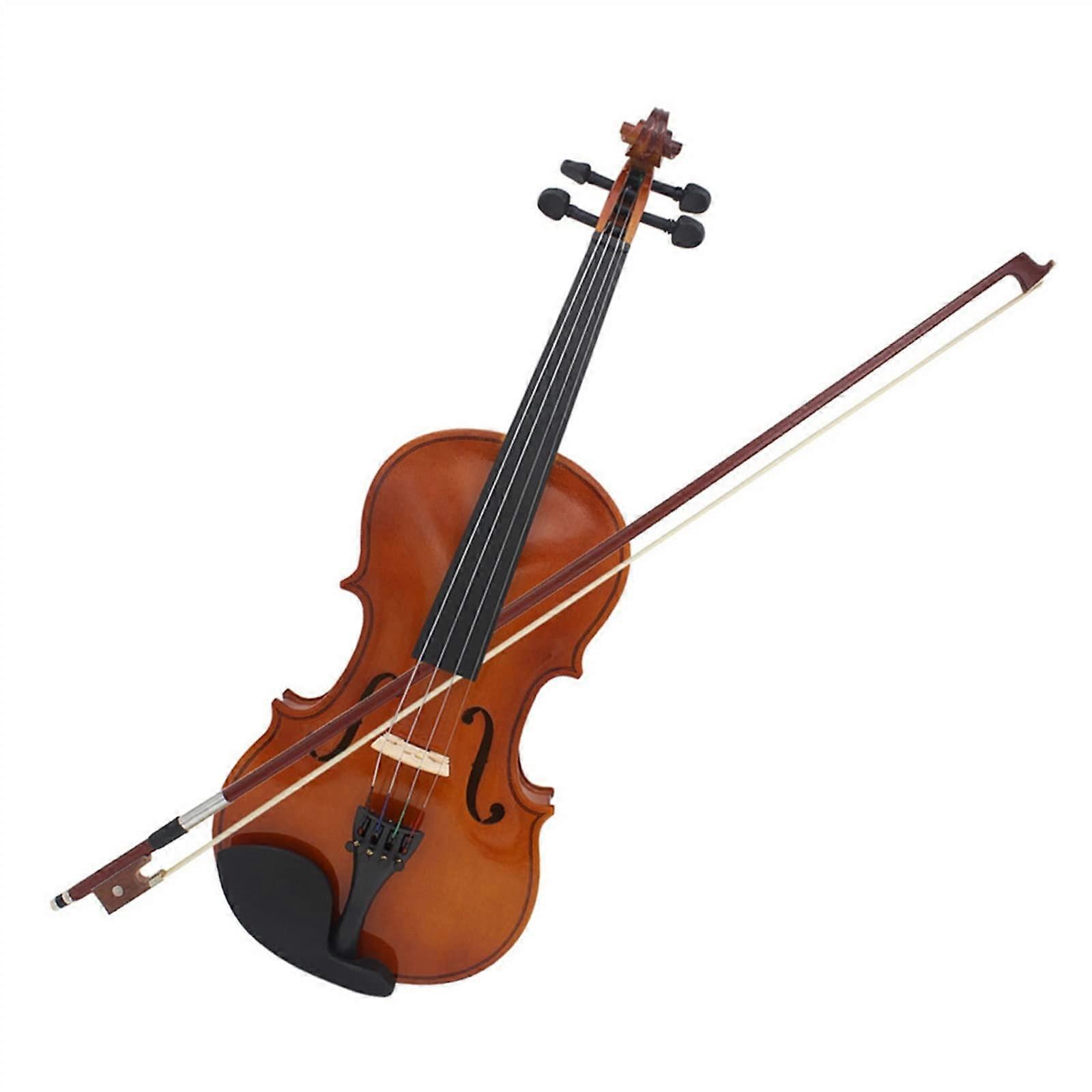 1/2 Size Solid Wood Violin for Beginners with Case, Distinct Color Option for Student Practice