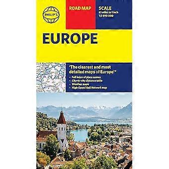 Philip's Europe Road Map: met hogesnelheidstrein (Philip's Sheet Maps)